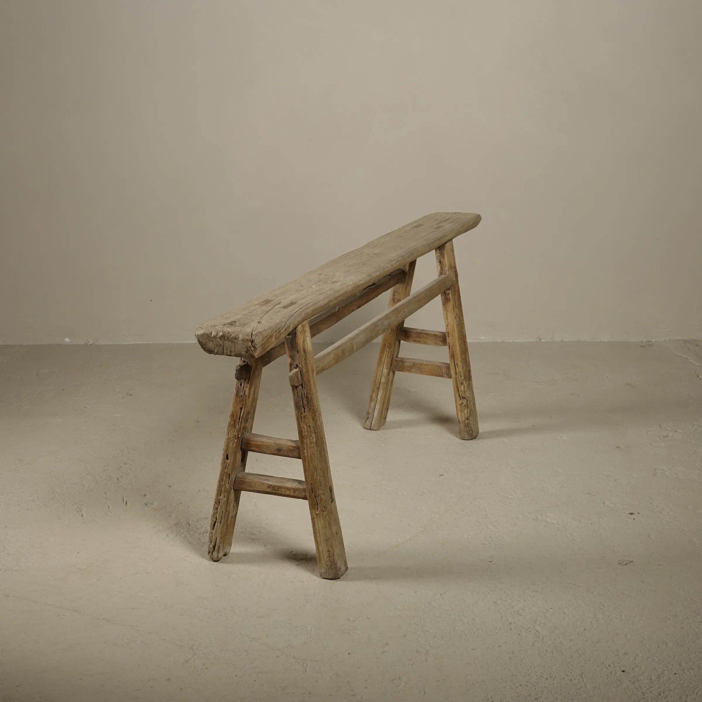 Yun - Ancien banc fin chinois en orme n°9