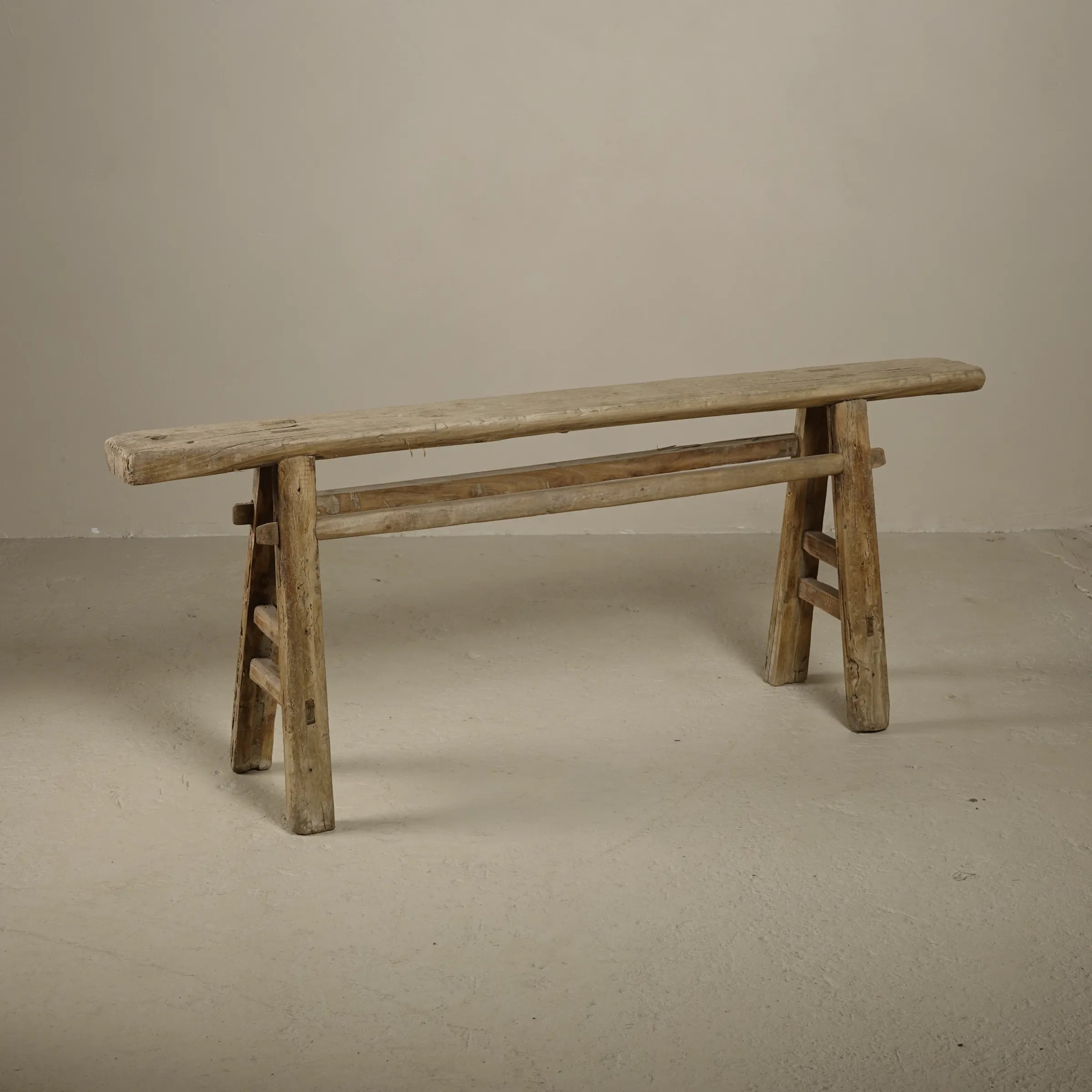Yun - Ancien banc fin chinois en orme n°9