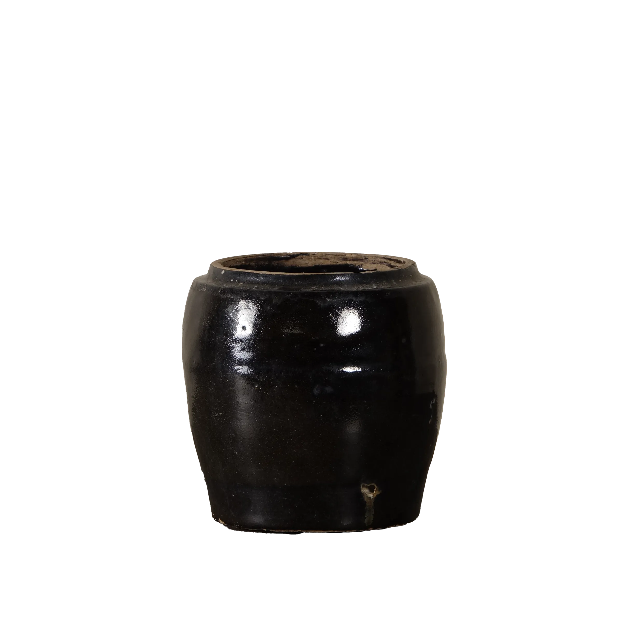Hú - Pot à confit chinois émaillé noir n°4