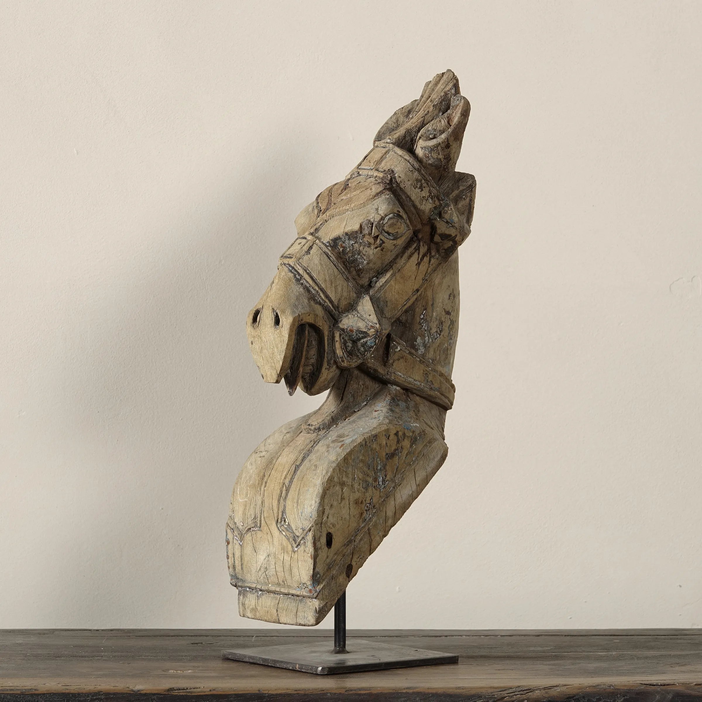 Ashva - Protomé de cheval en bois n°4