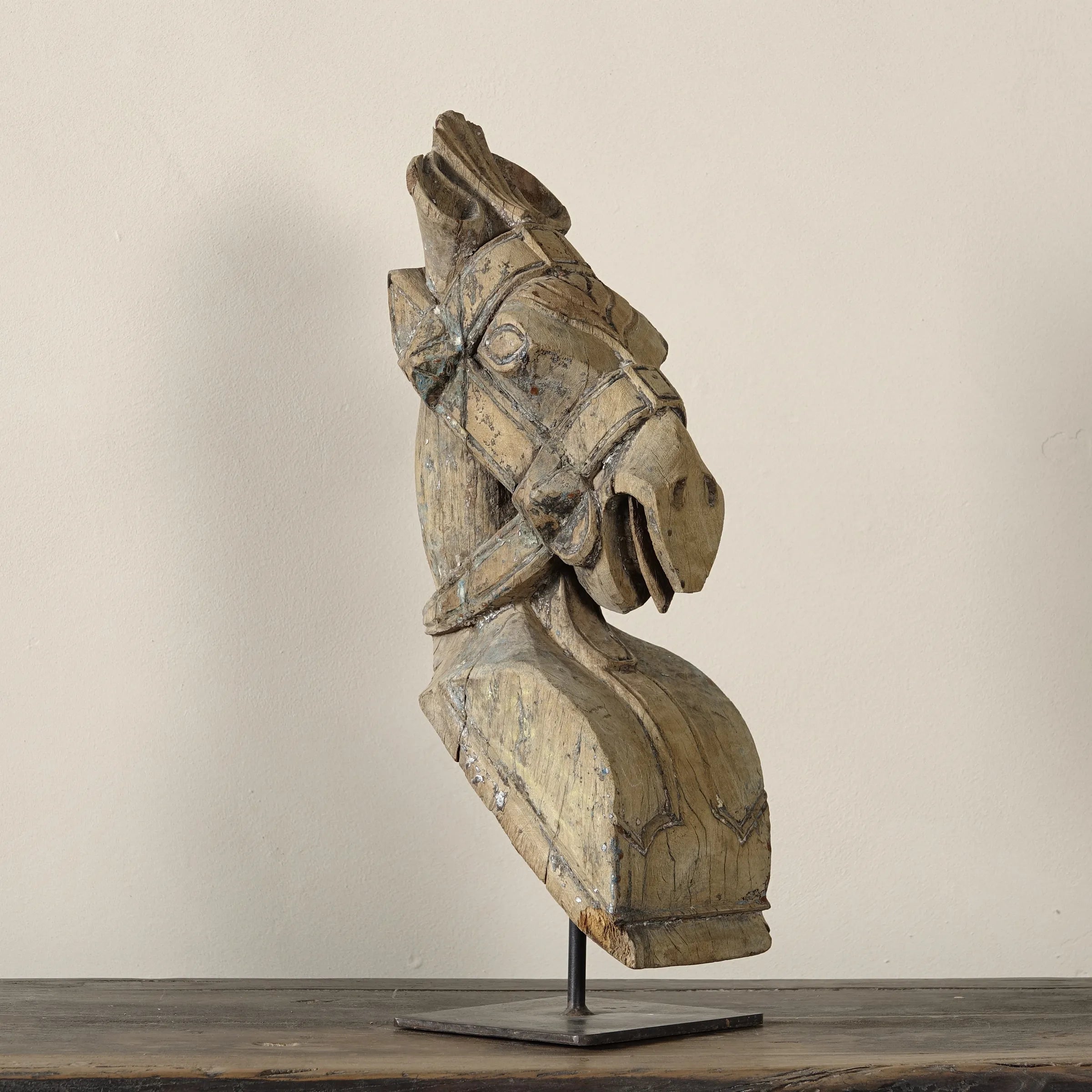 Ashva - Protomé de cheval en bois n°4