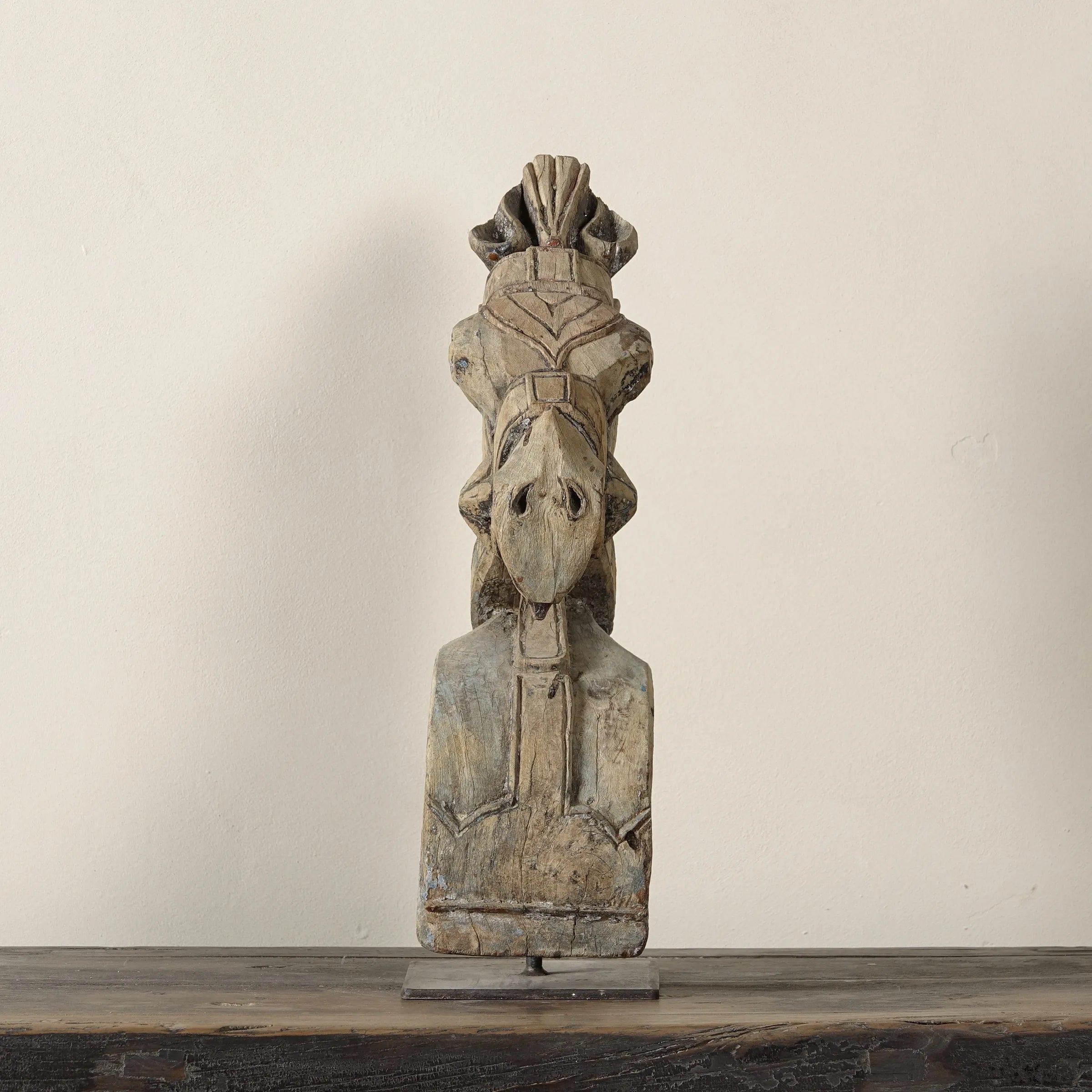 Ashva - Protomé de cheval en bois n°5