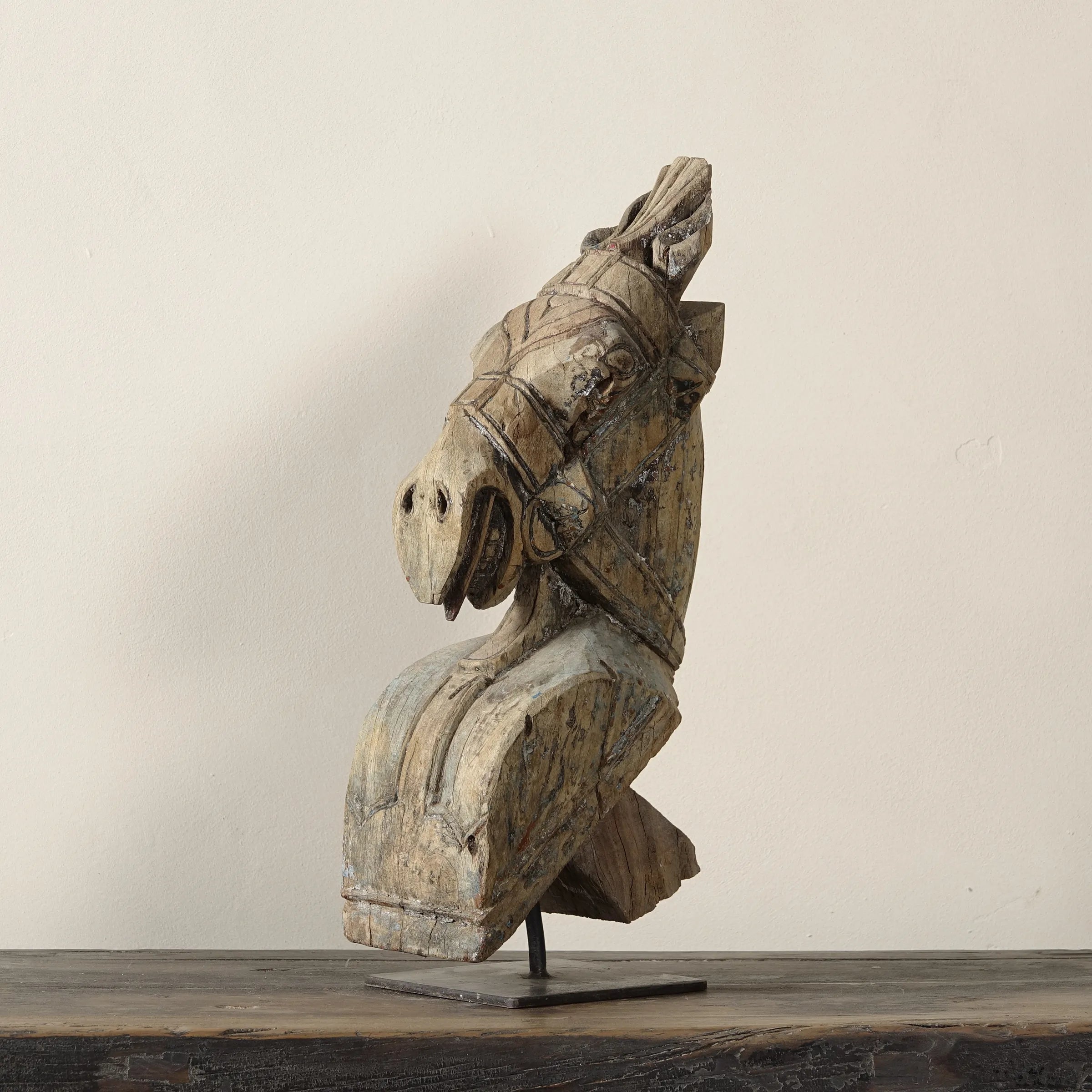 Ashva - Protomé de cheval en bois n°5