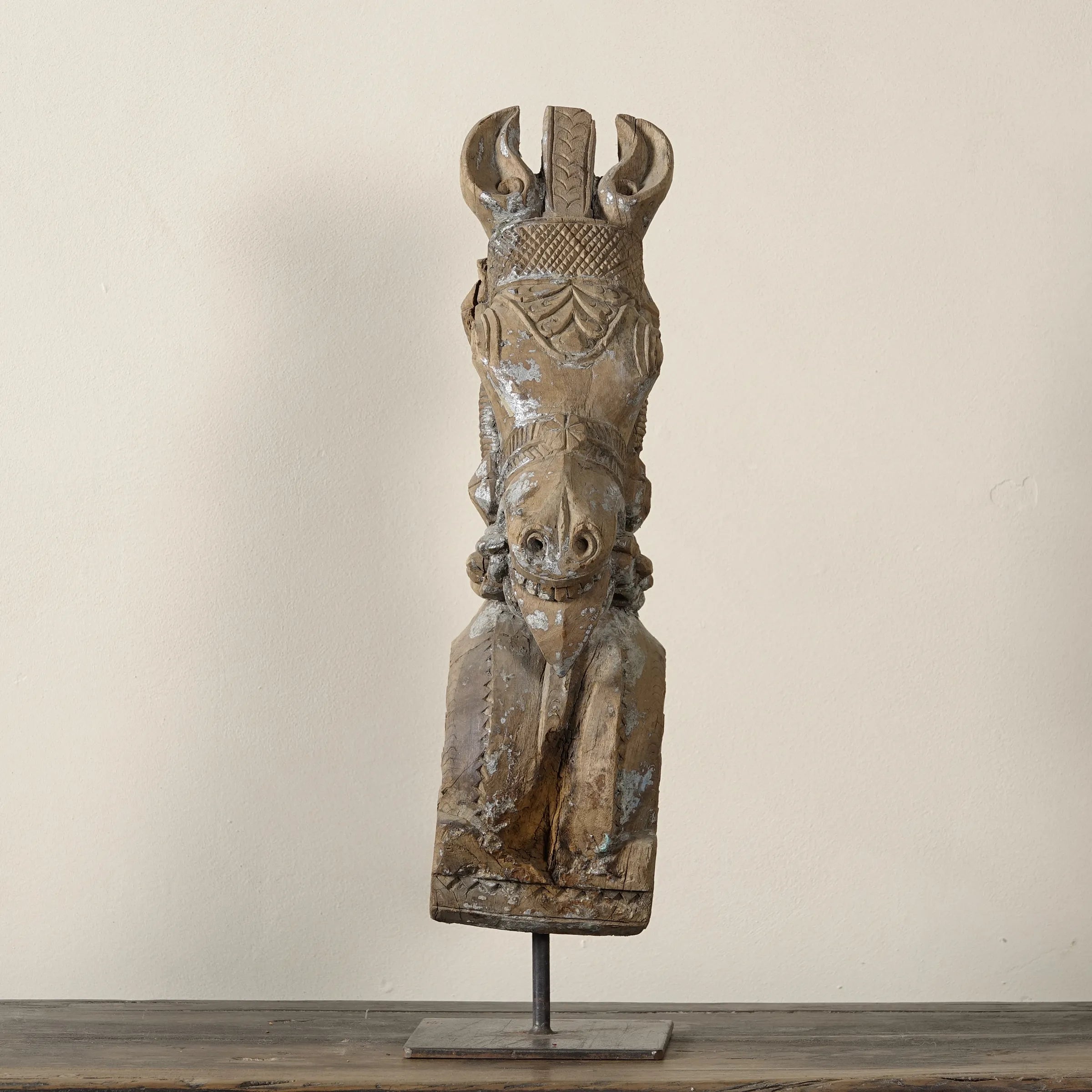 Ashva - Protomé de cheval en bois n°8