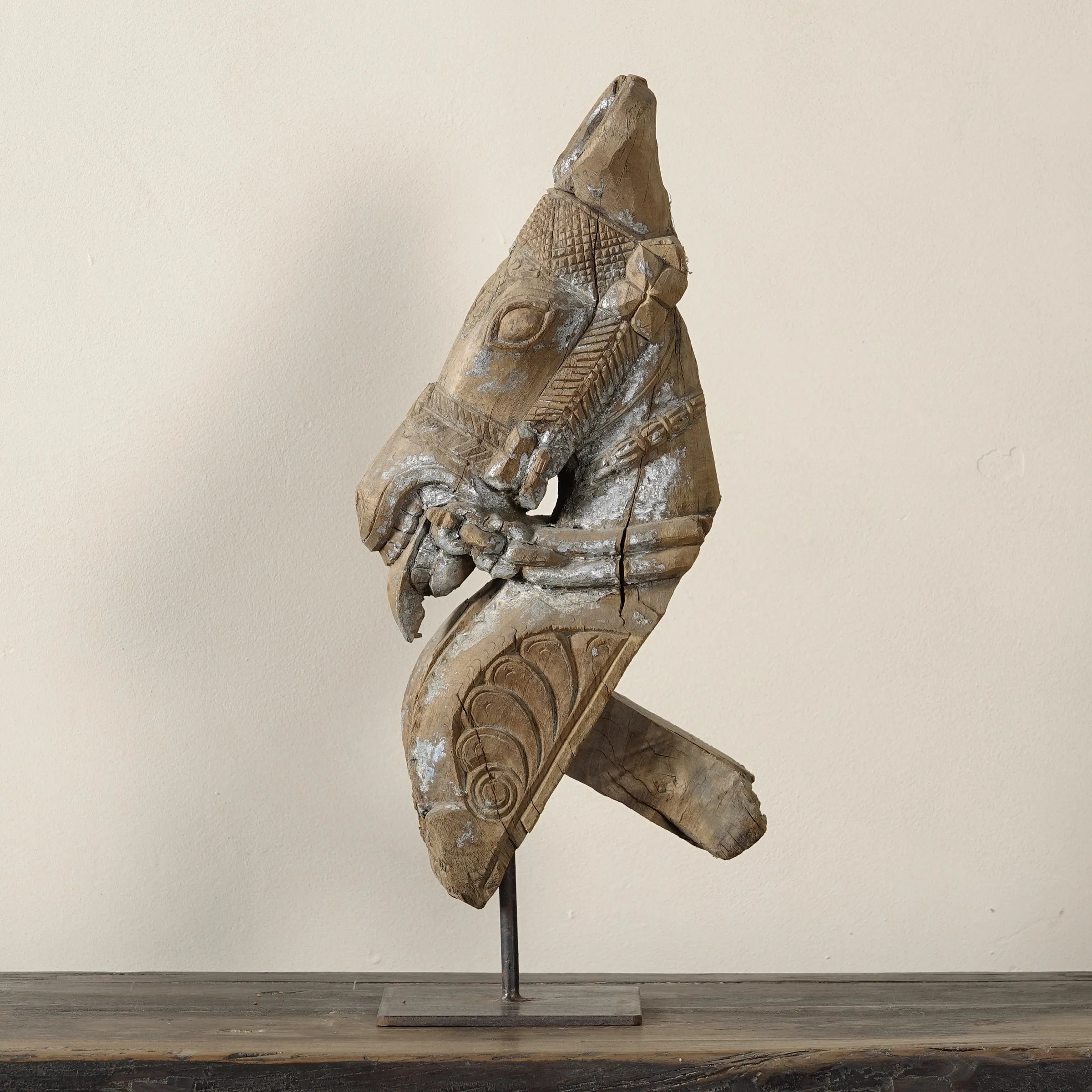 Ashva - Protomé de cheval en bois n°8