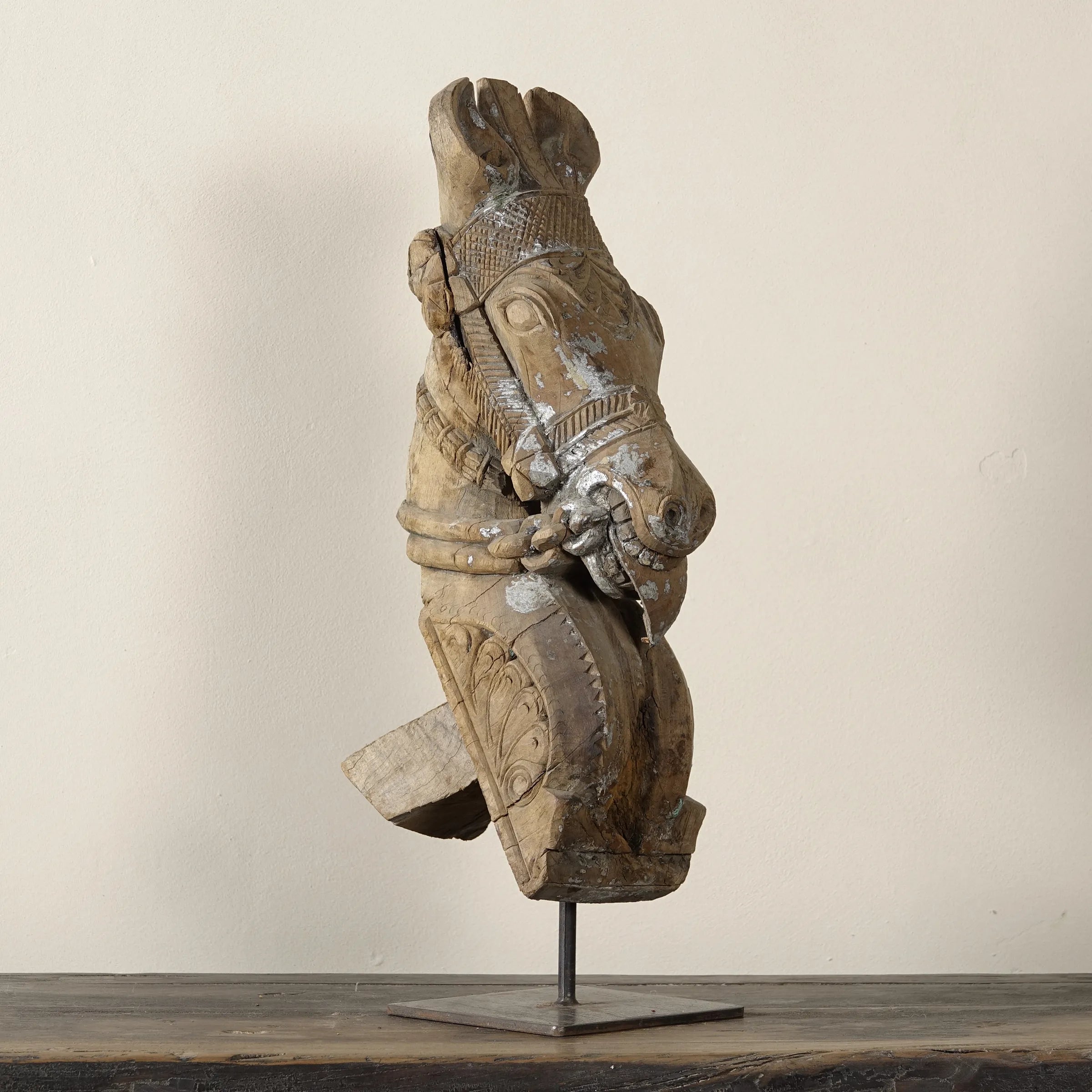 Ashva - Protomé de cheval en bois n°8