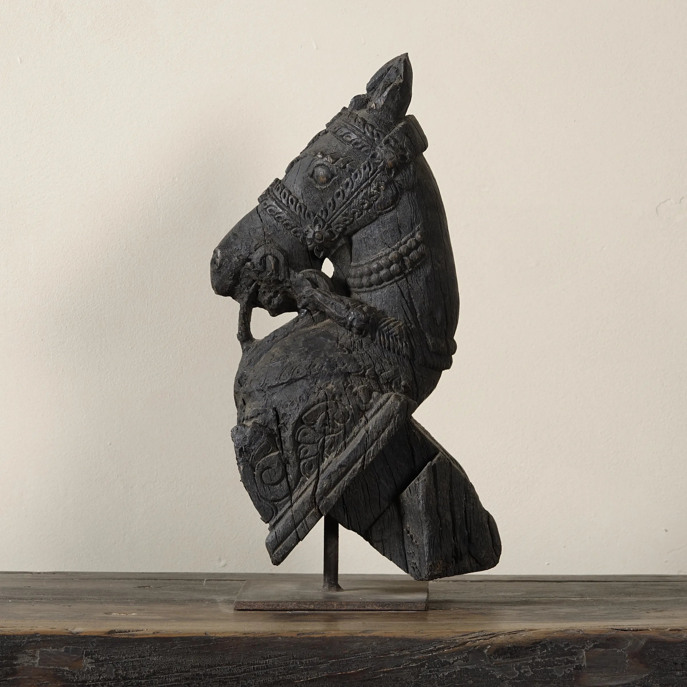Ashva - Protomé de cheval en bois n°9