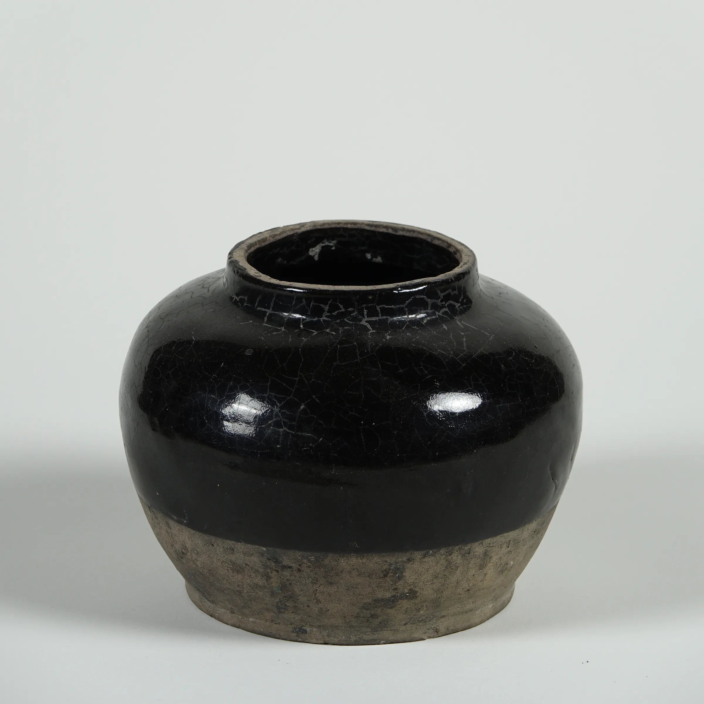 Hú - Pot à confit chinois émaillé noir n°5