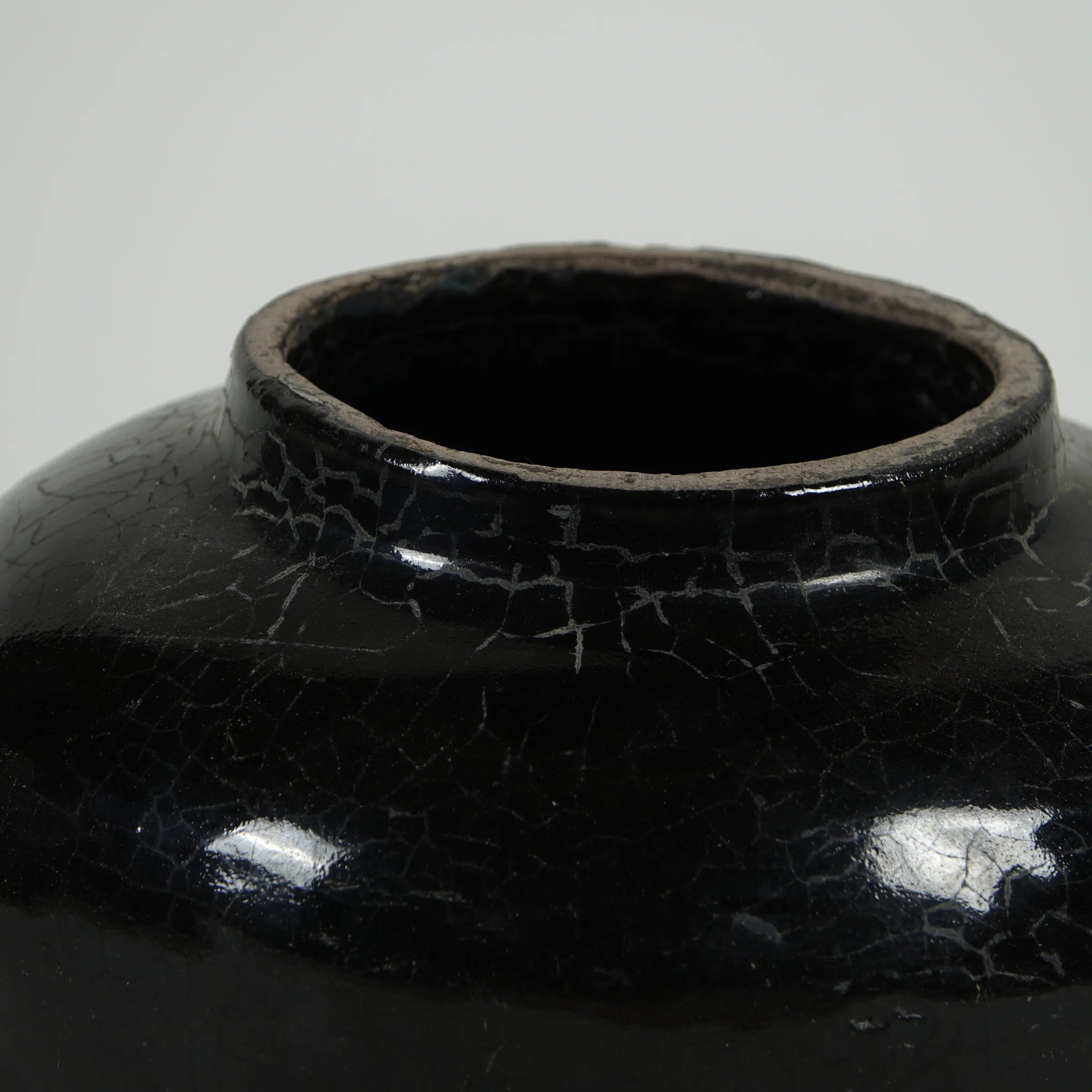 Hú - Pot à confit chinois émaillé noir n°5