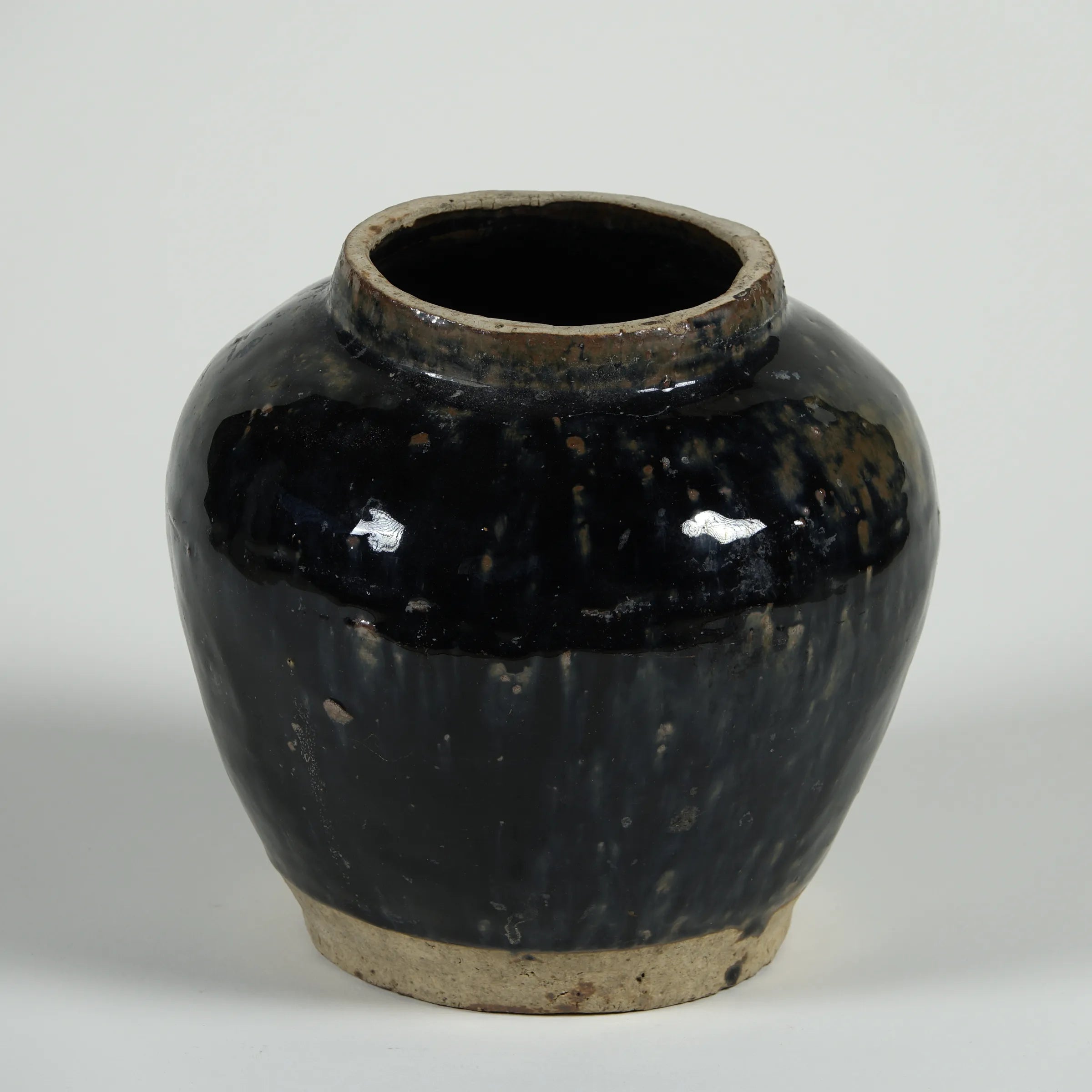 Hú - Pot à confit chinois émaillé noir n°6