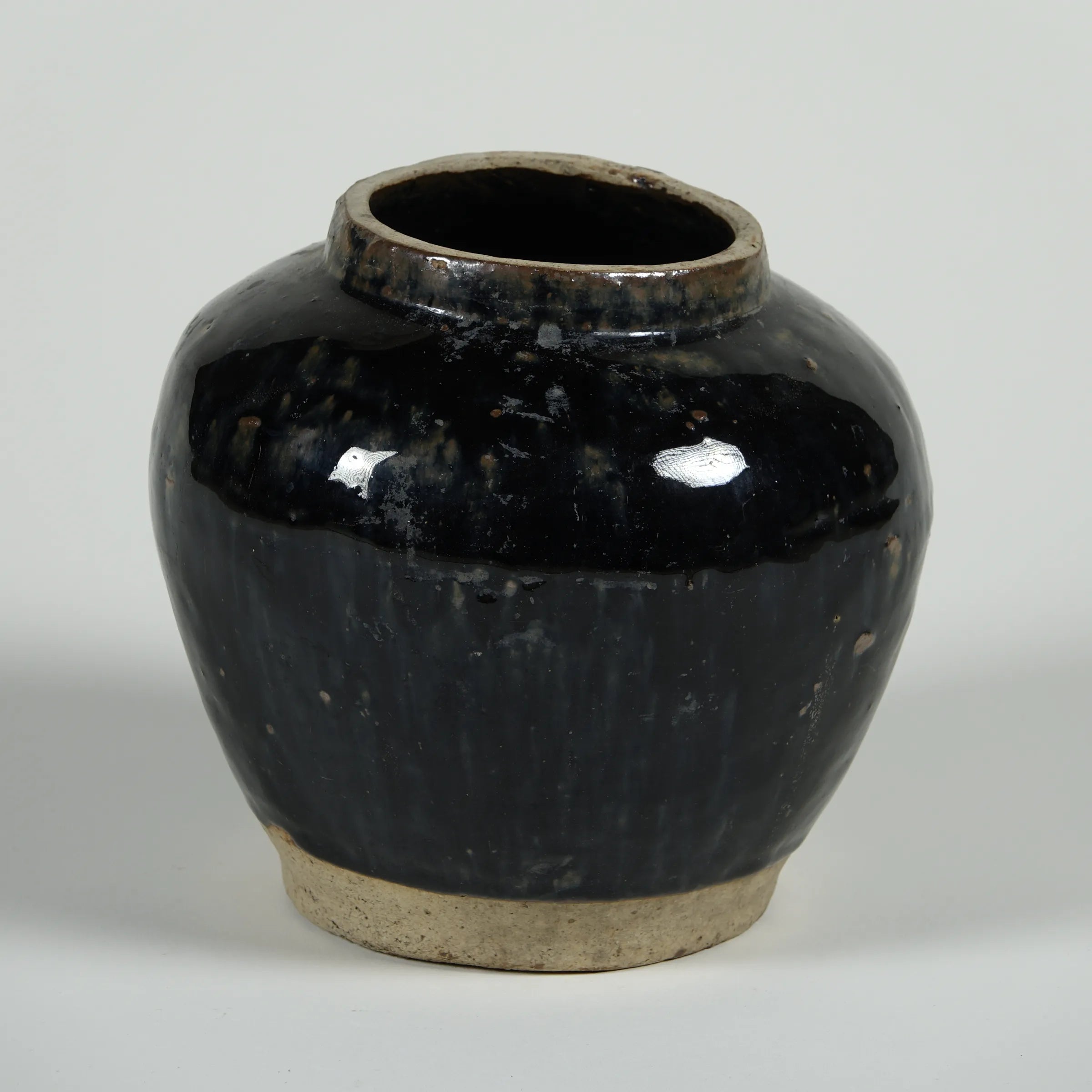 Hú - Pot à confit chinois émaillé noir n°6