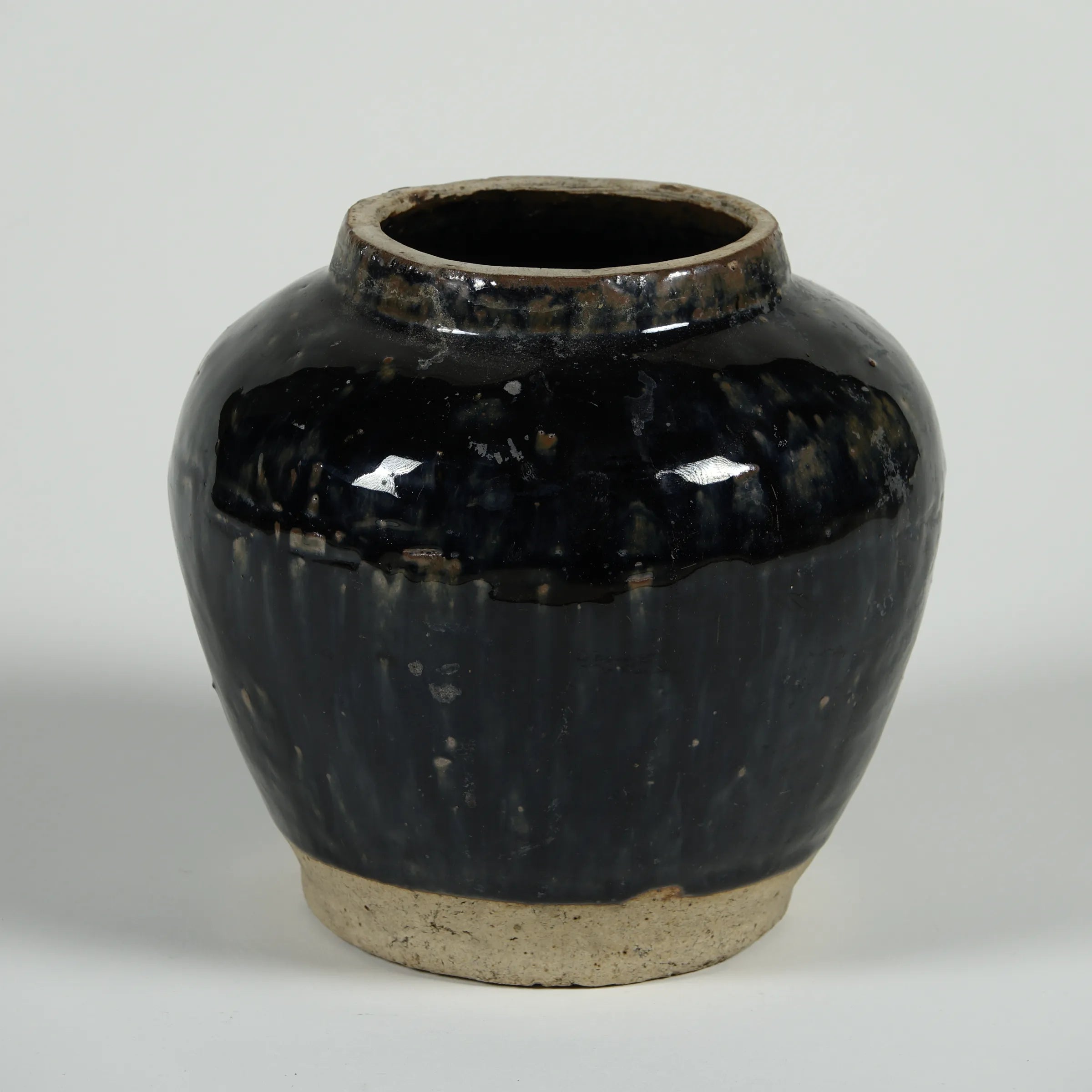 Hú - Pot à confit chinois émaillé noir n°6
