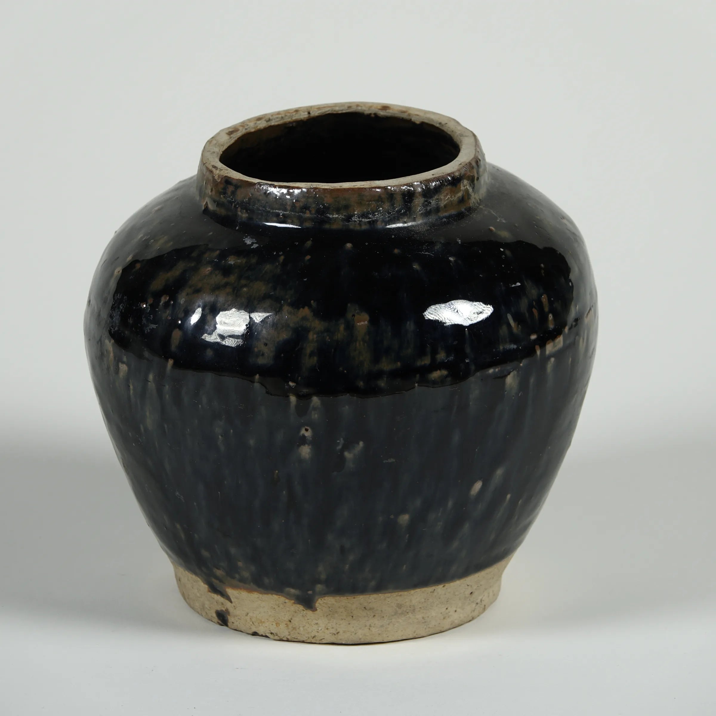 Hú - Pot à confit chinois émaillé noir n°6