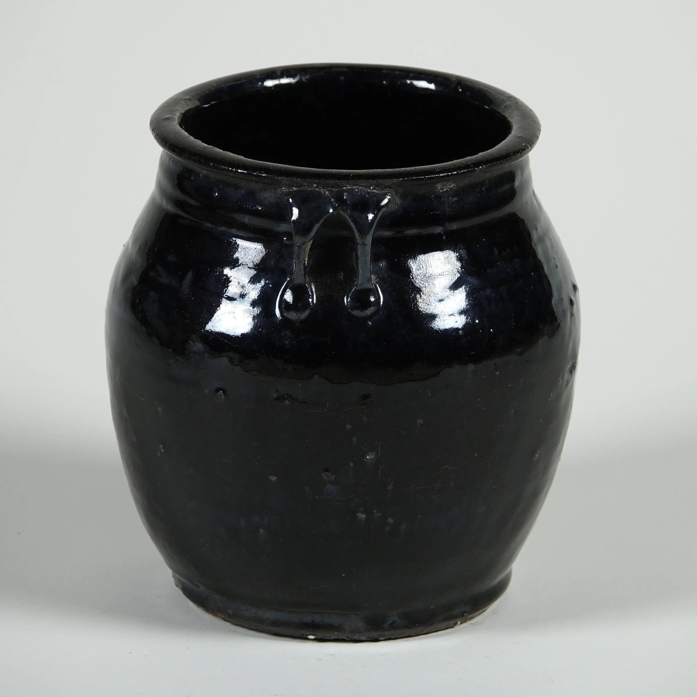 Hú - Pot à confit chinois émaillé noir n°7