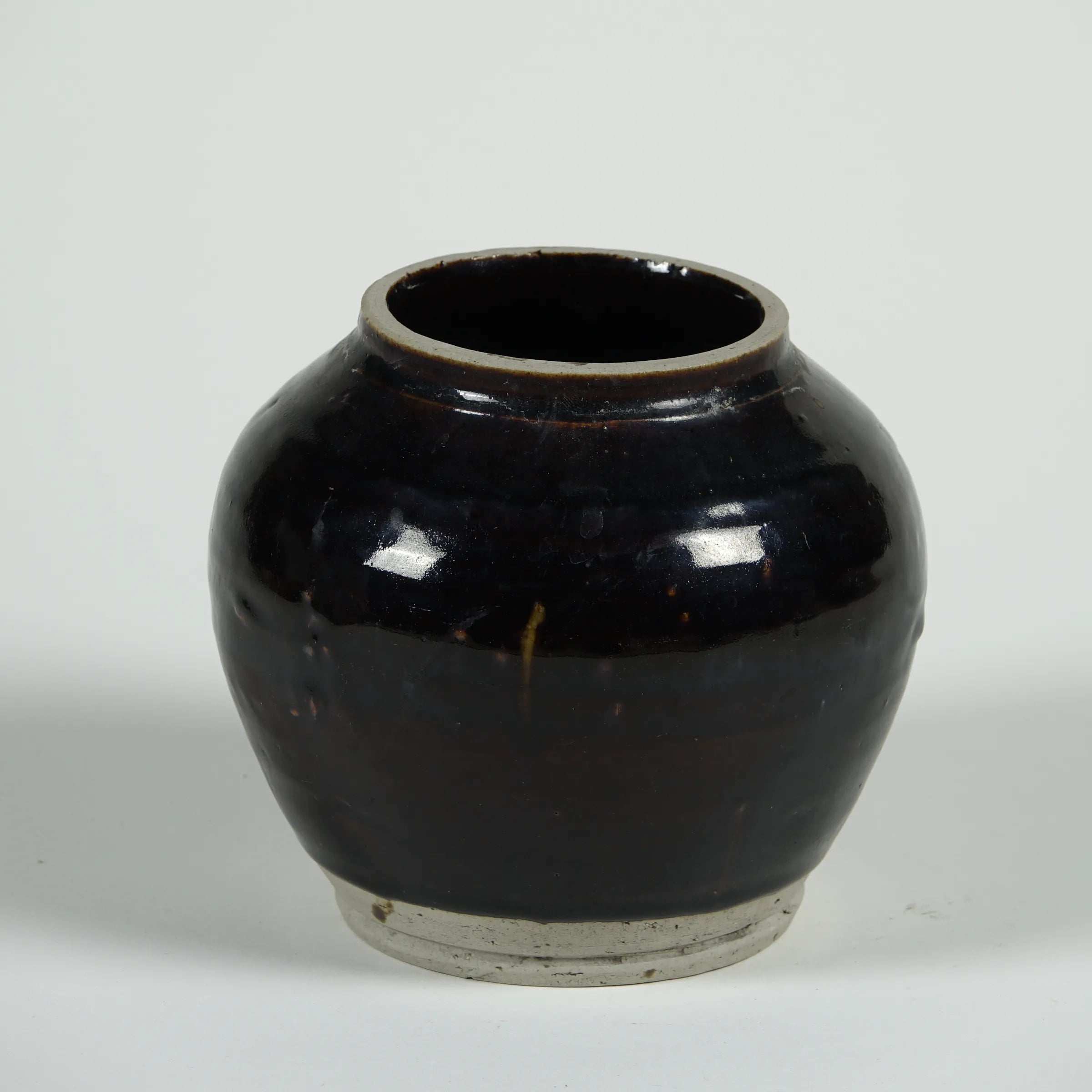 Hú - Pot à confit chinois émaillé noir n°8