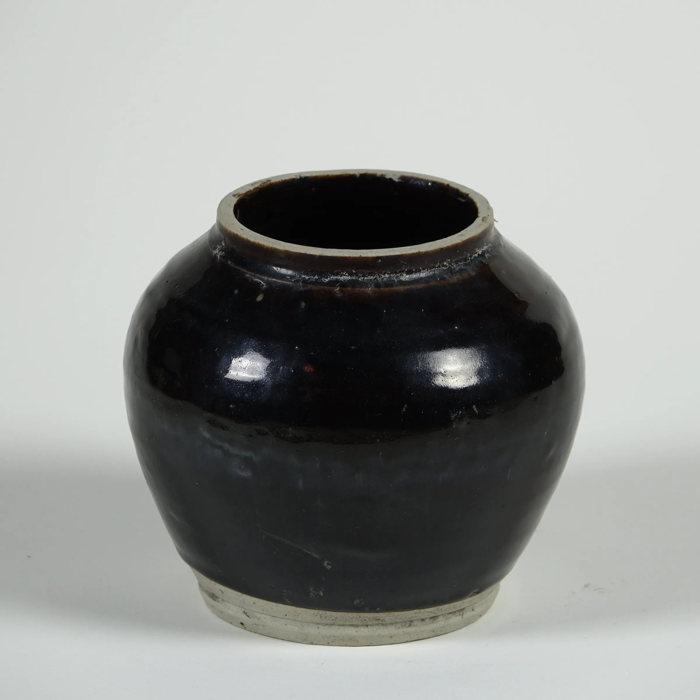 Hú - Pot à confit chinois émaillé noir n°8