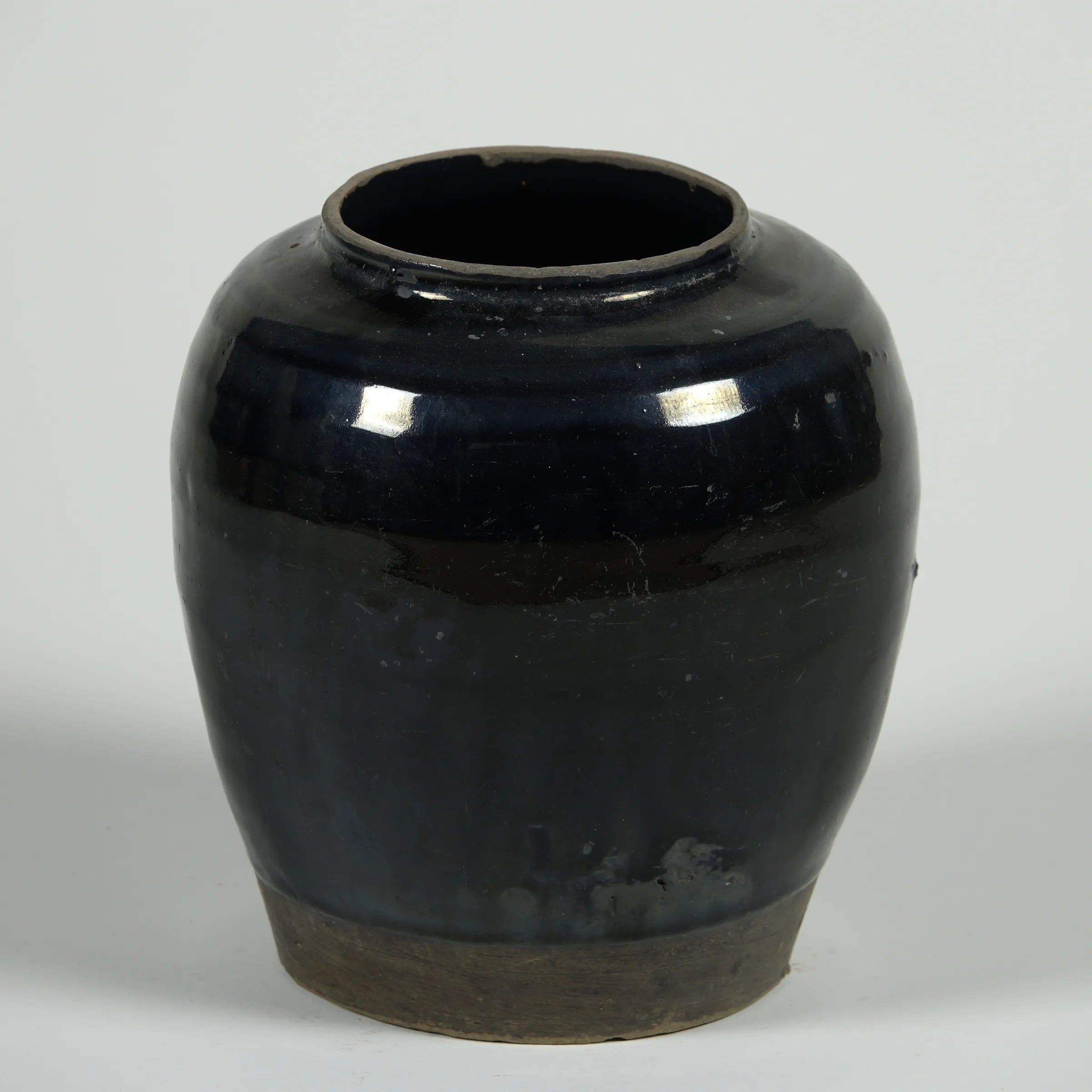 Hú - Pot à confit chinois émaillé noir n°9