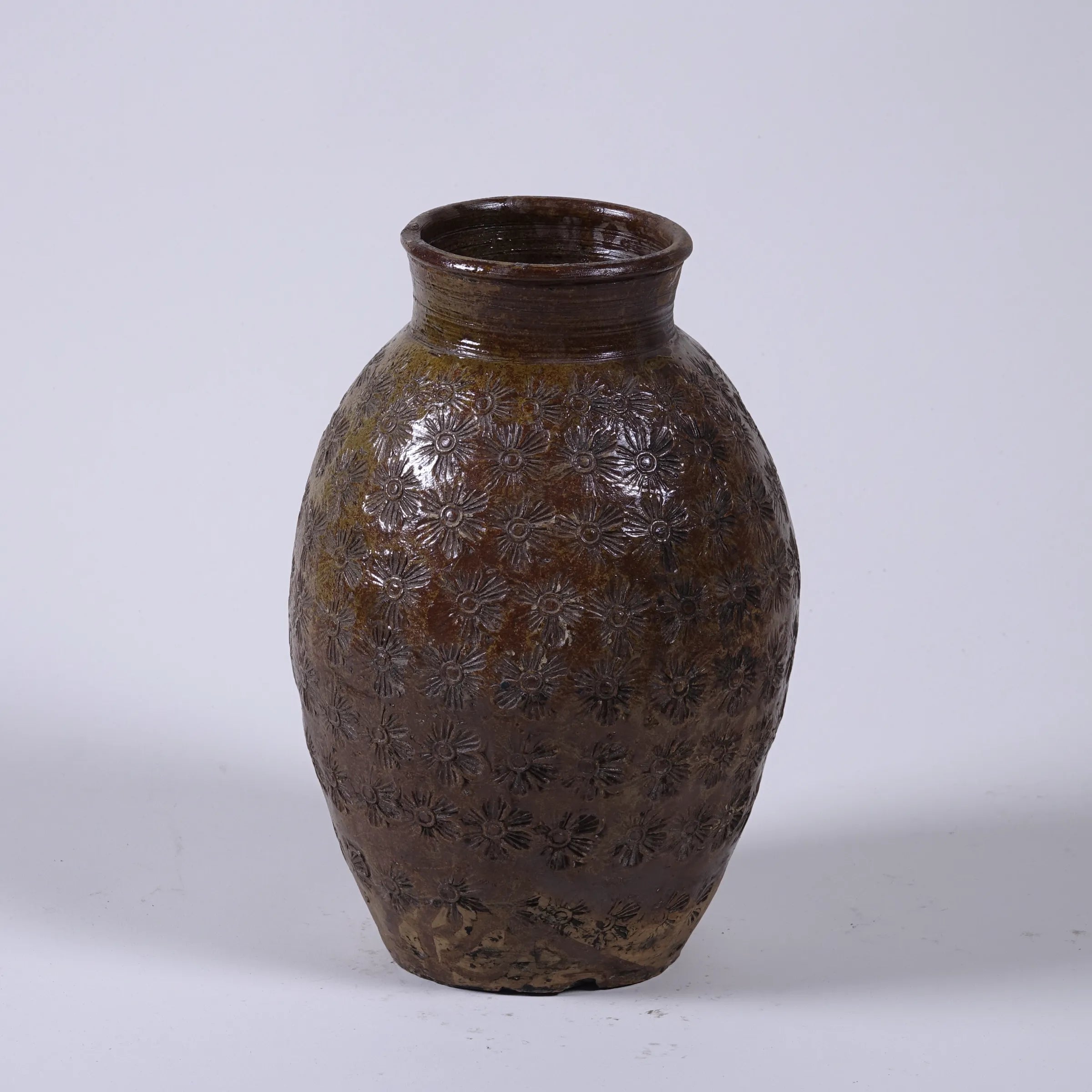 Zhenli – Pot ancien en grès à motifs concentriques n°3