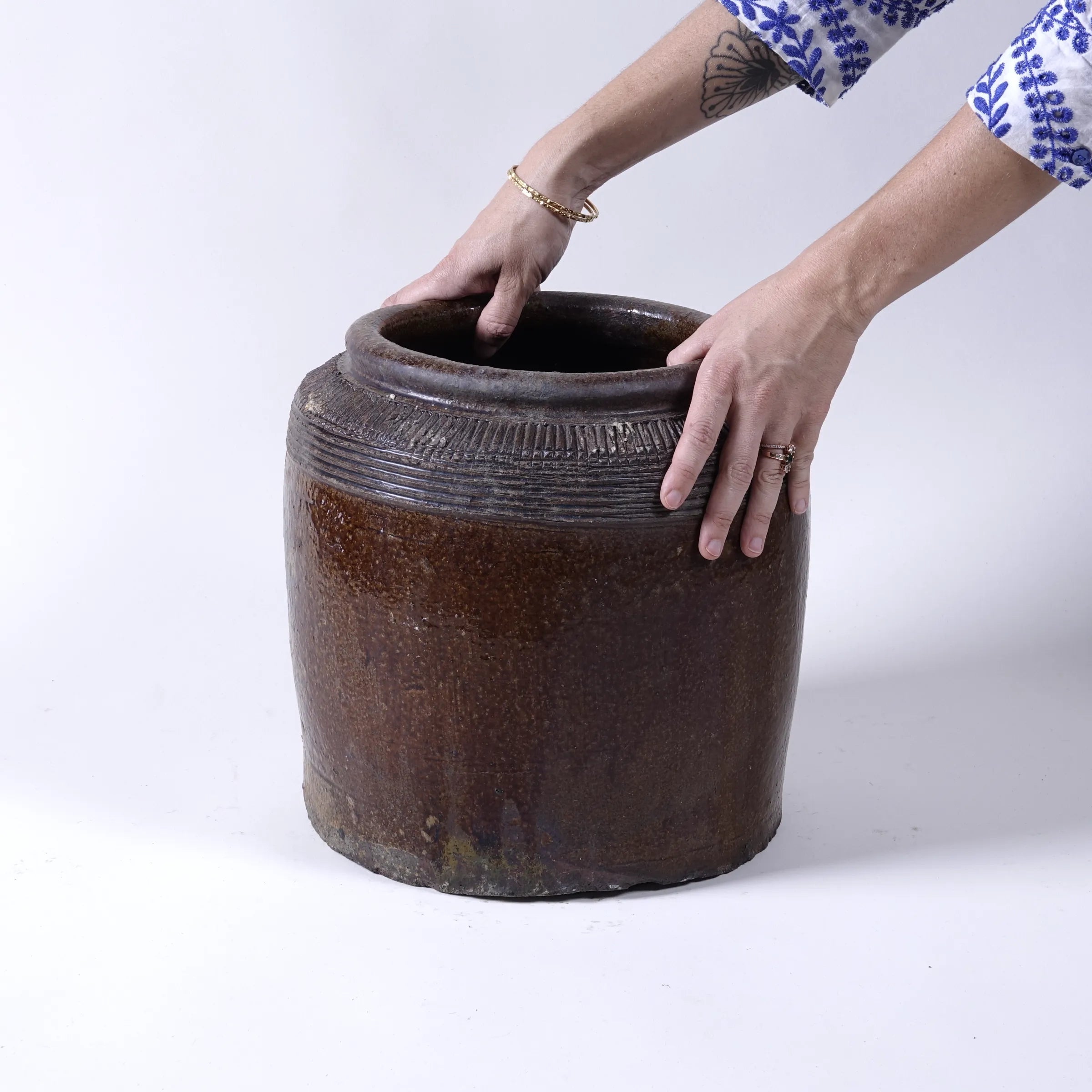 Yishui - Ancien pot chinois émaillé n°8