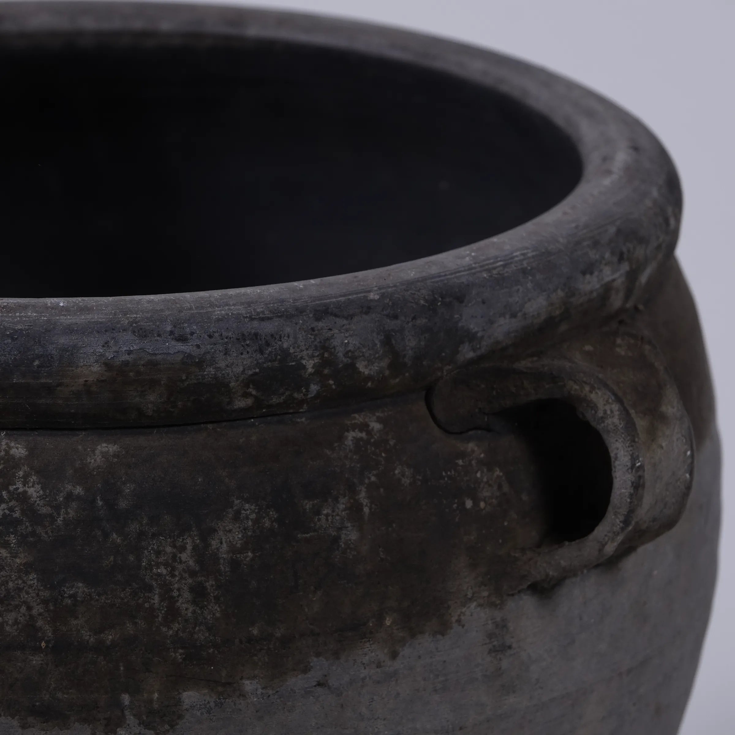 Yanan - Poterie chinoise grise à oreilles n°2