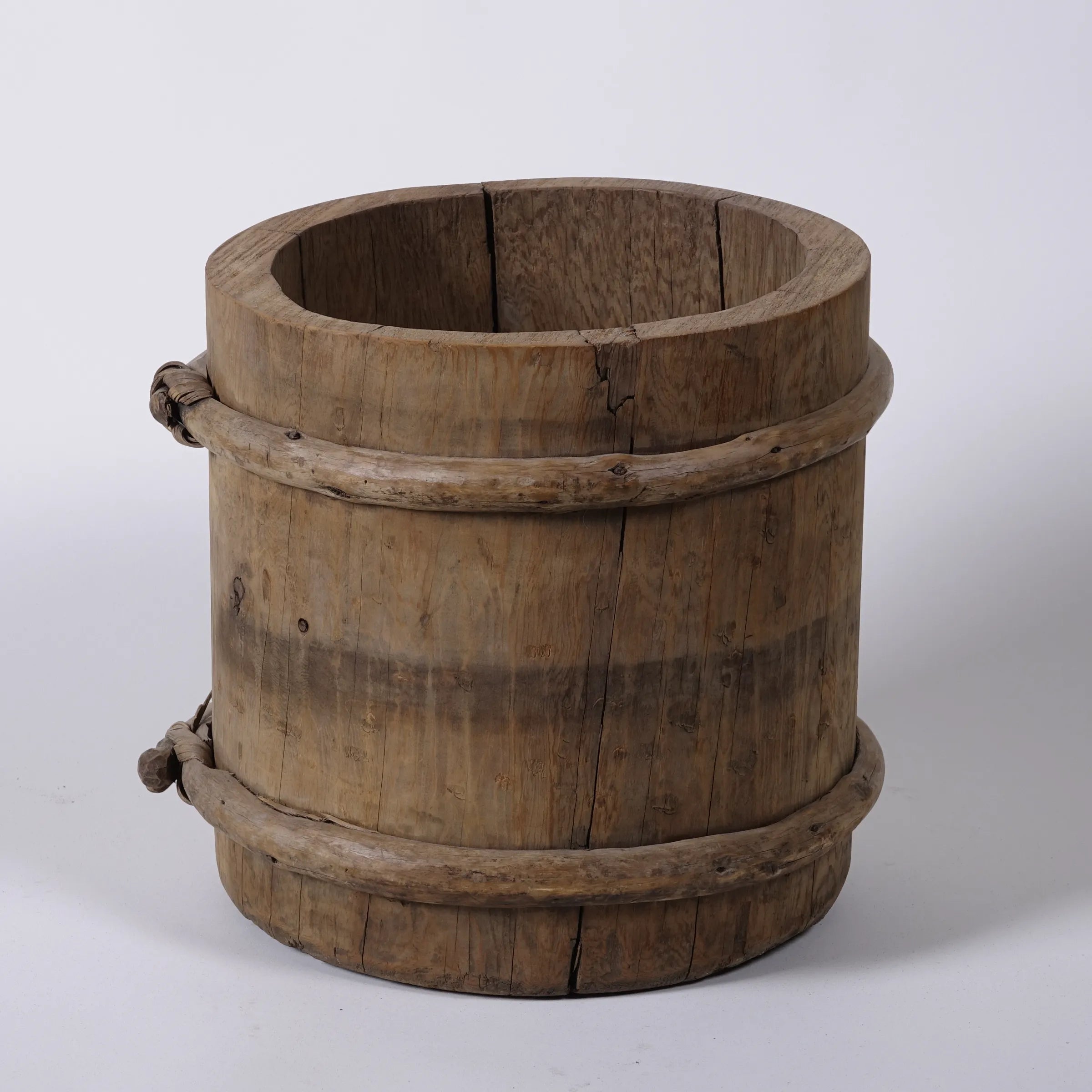 Shilou - Seau ancien en saule et pin n°1