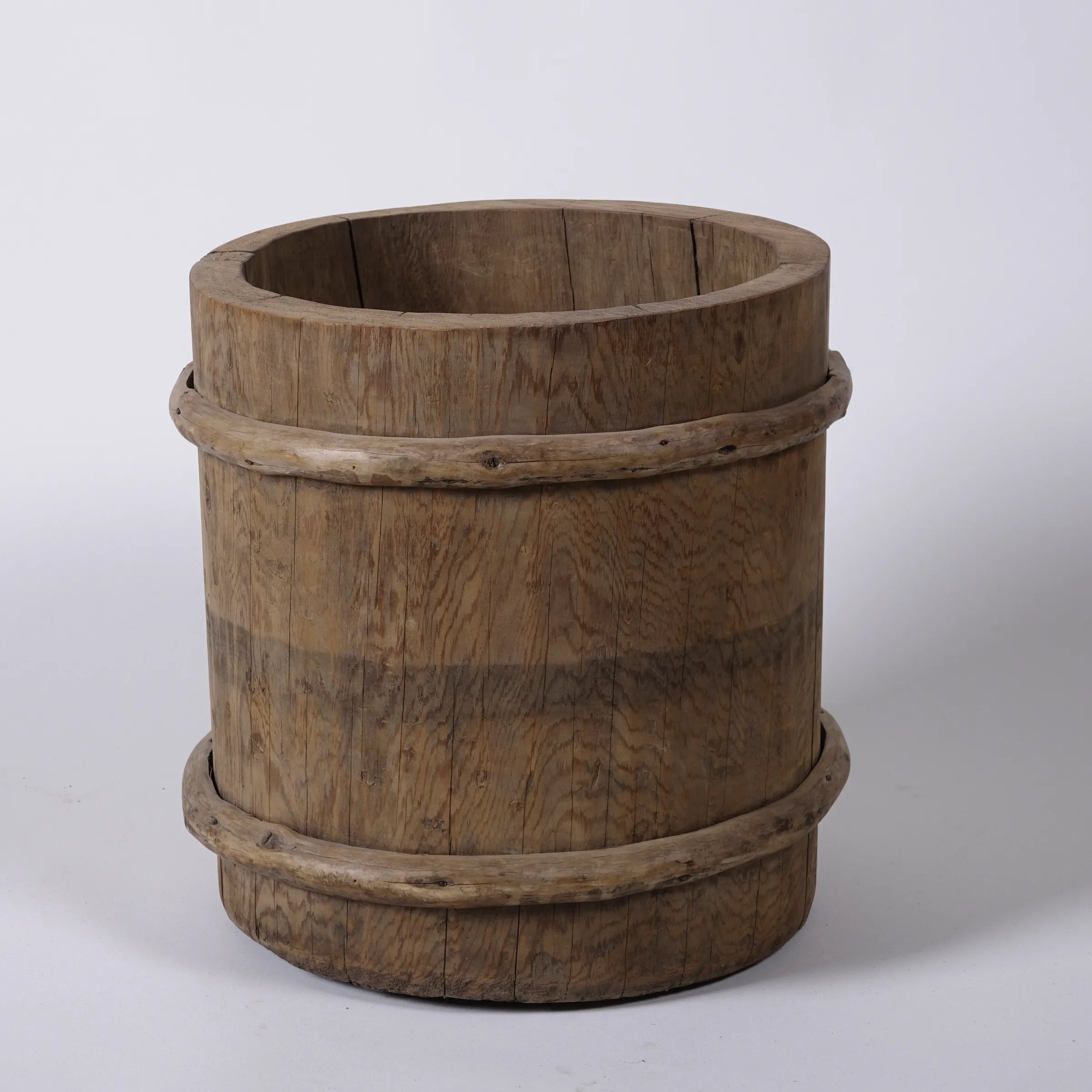 Shilou - Seau ancien en saule et pin n°1