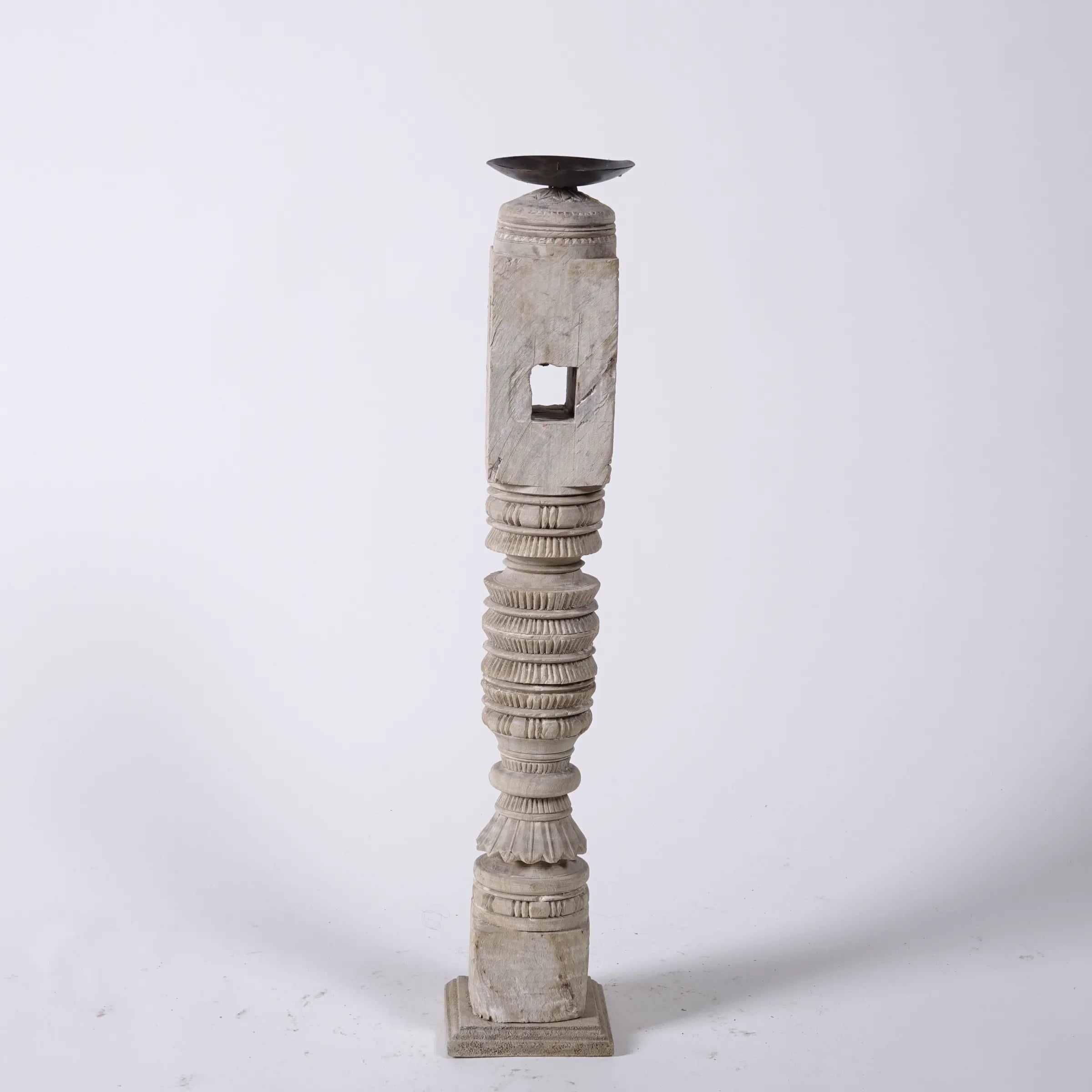 Rajvansh - Bougeoir en bois n°3