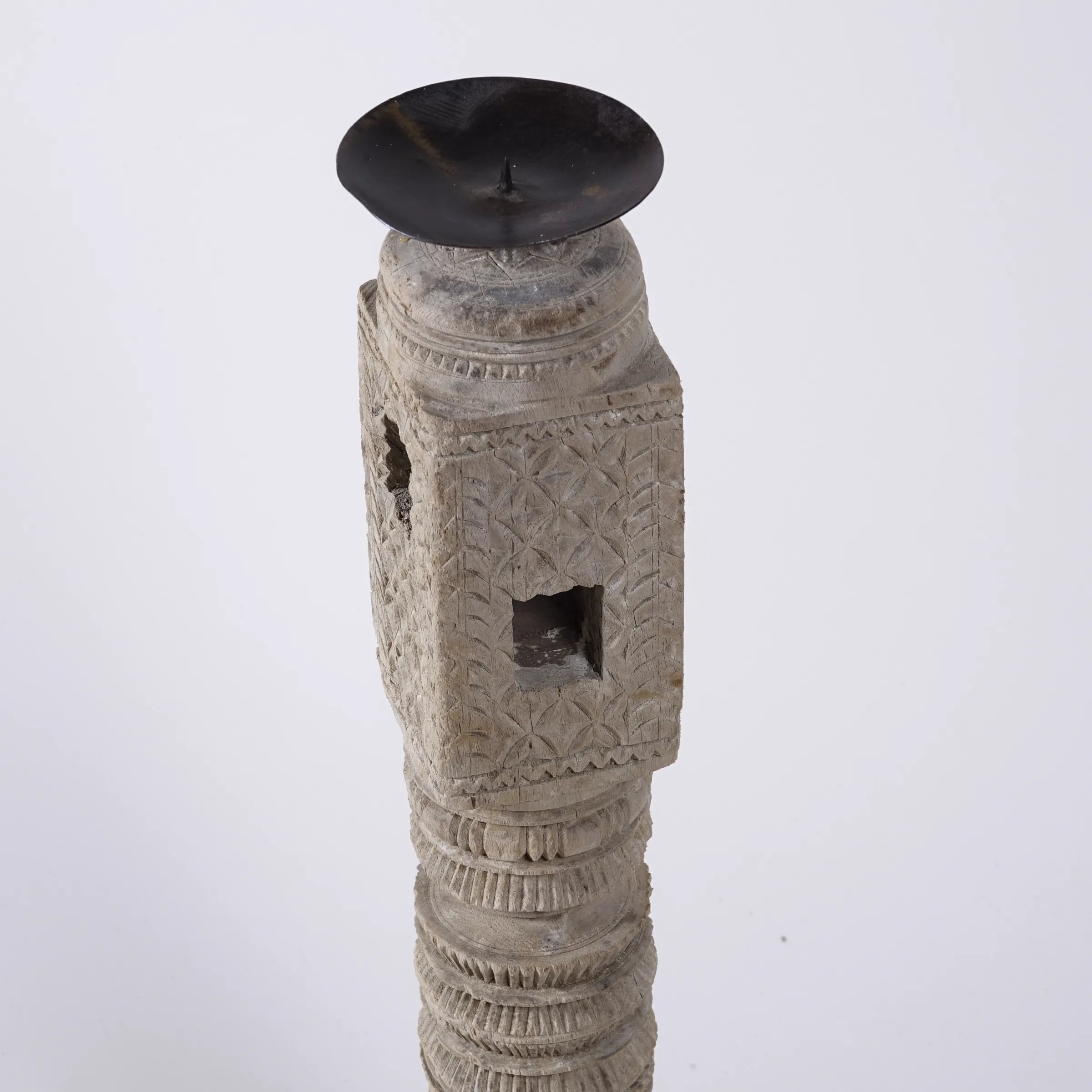 Rajvansh - Bougeoir en bois n°3