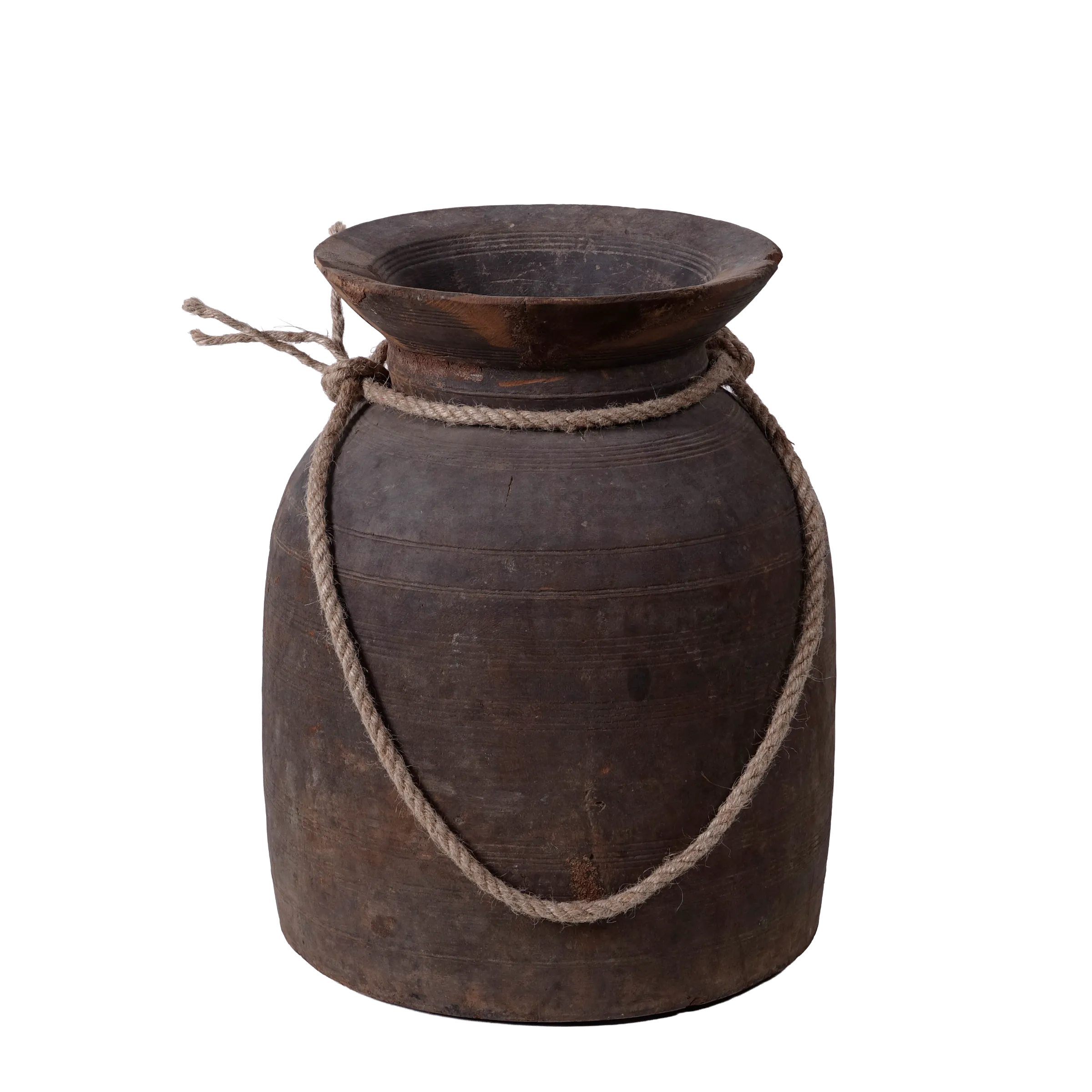 Tosh - Grand pot de l'Himachal en bois n°35