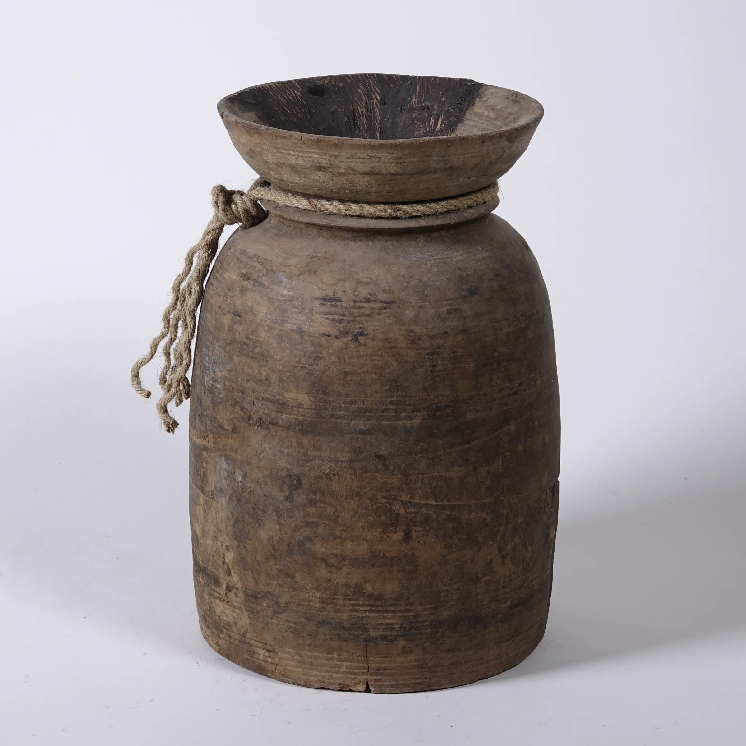 Tosh - Grand pot de l'Himachal en bois n°34