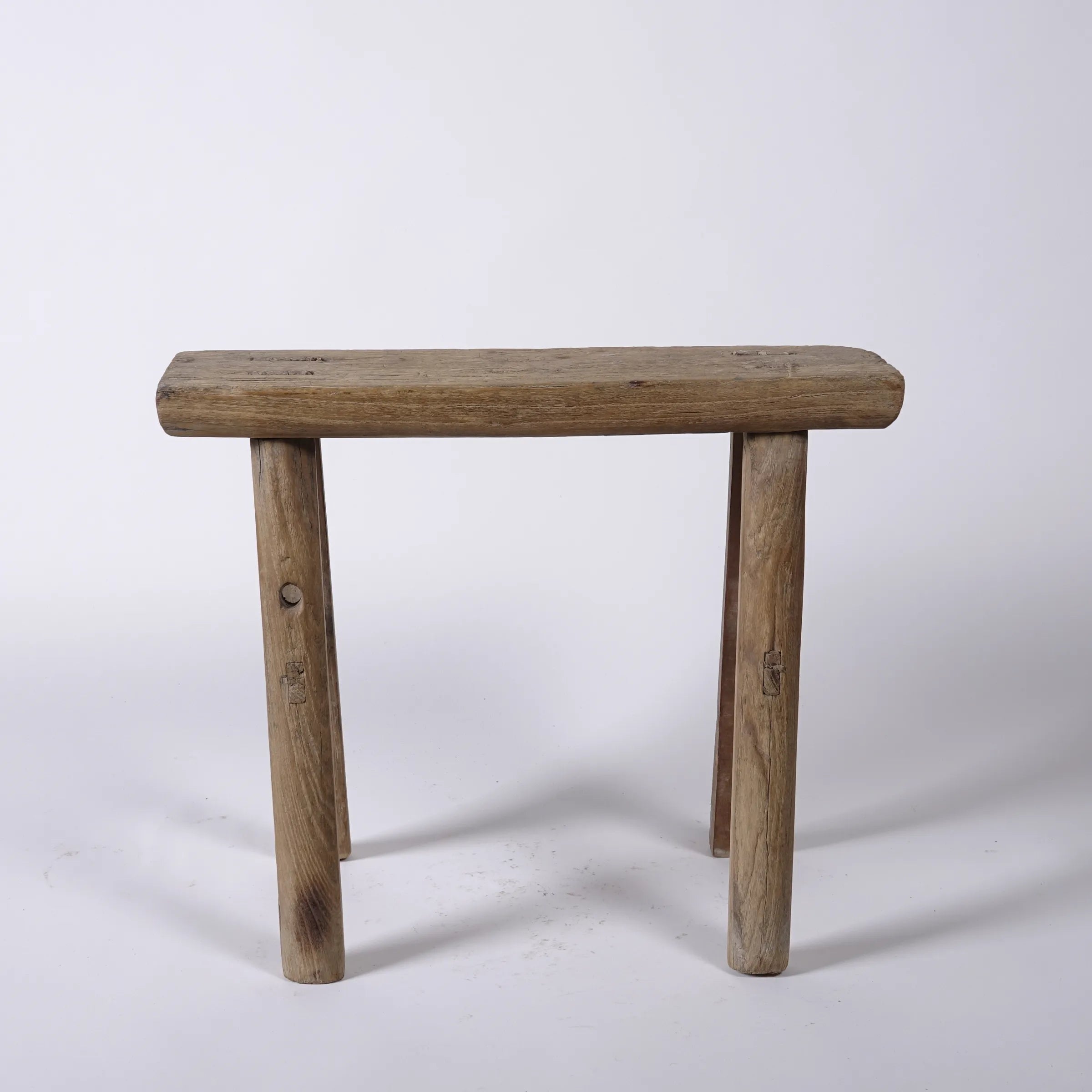 Zao - Tabouret rectangulaire en orme ancien n°4