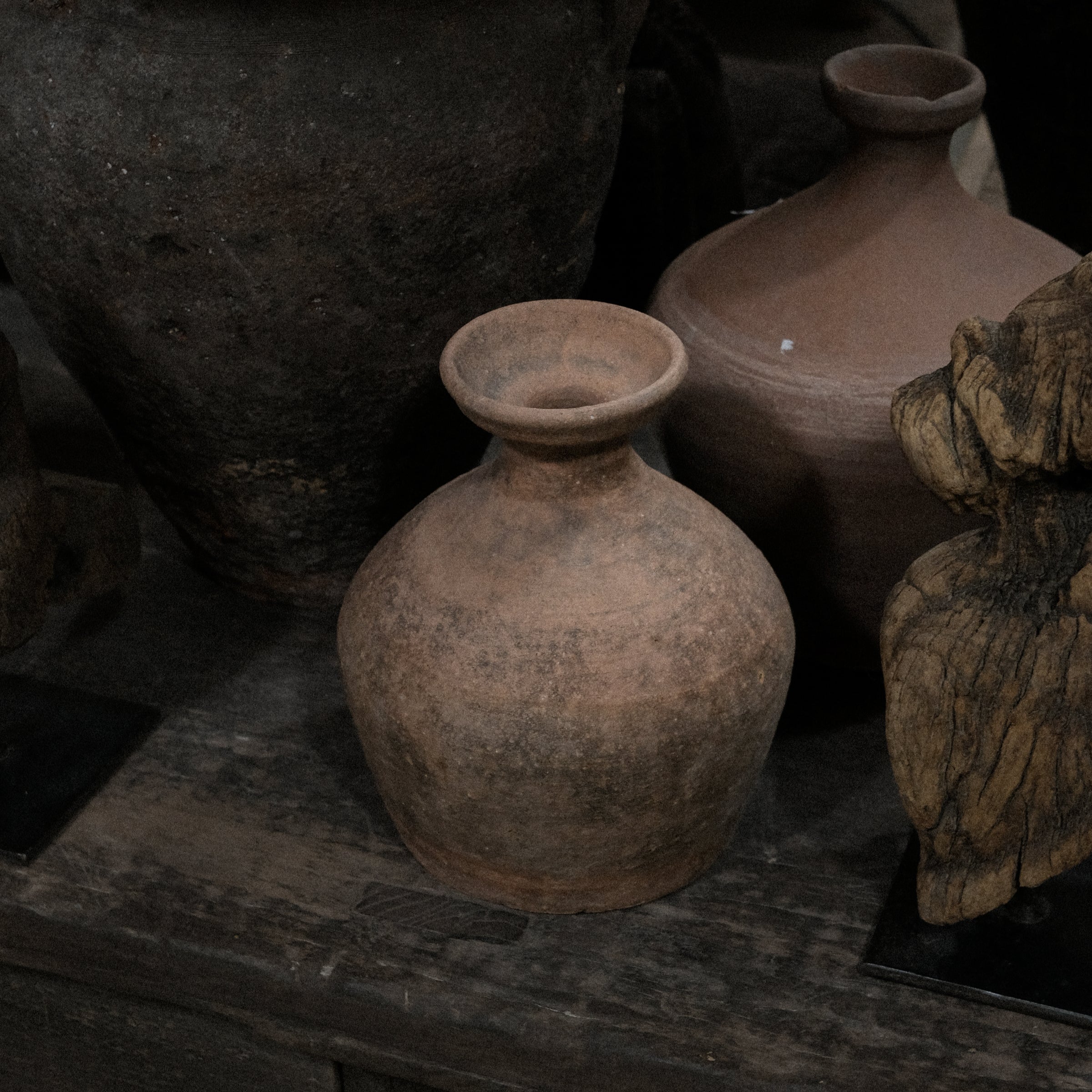 Tuzhong - Ancien pichet à vin chinois en terre cuite n°1