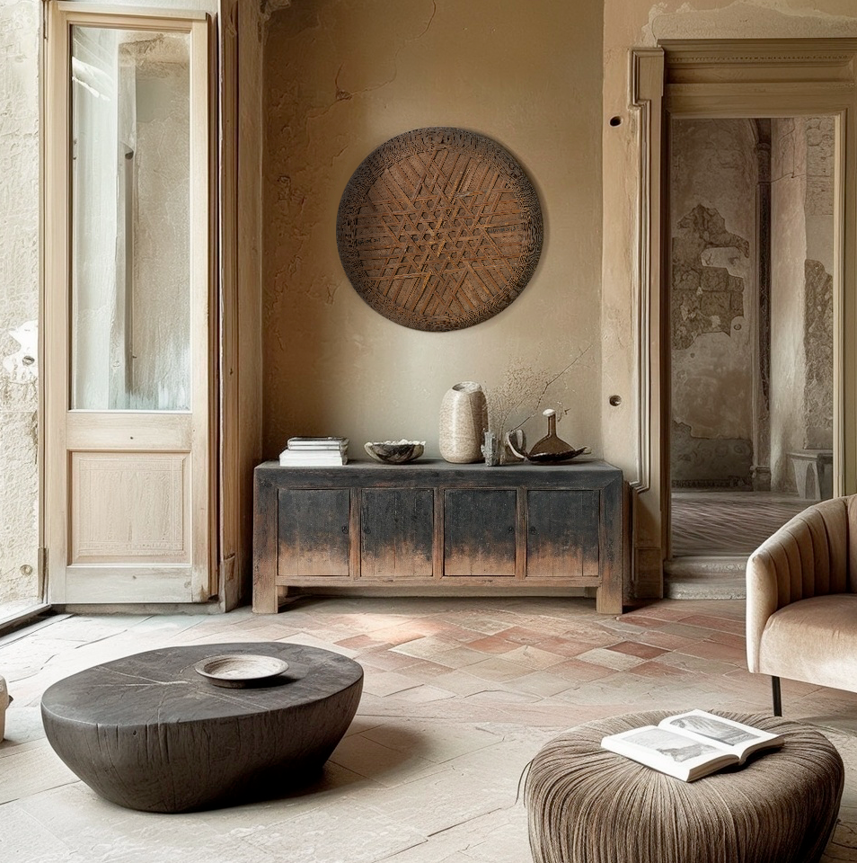 Qingdao - Buffet chinois ancien en orme massif n°15