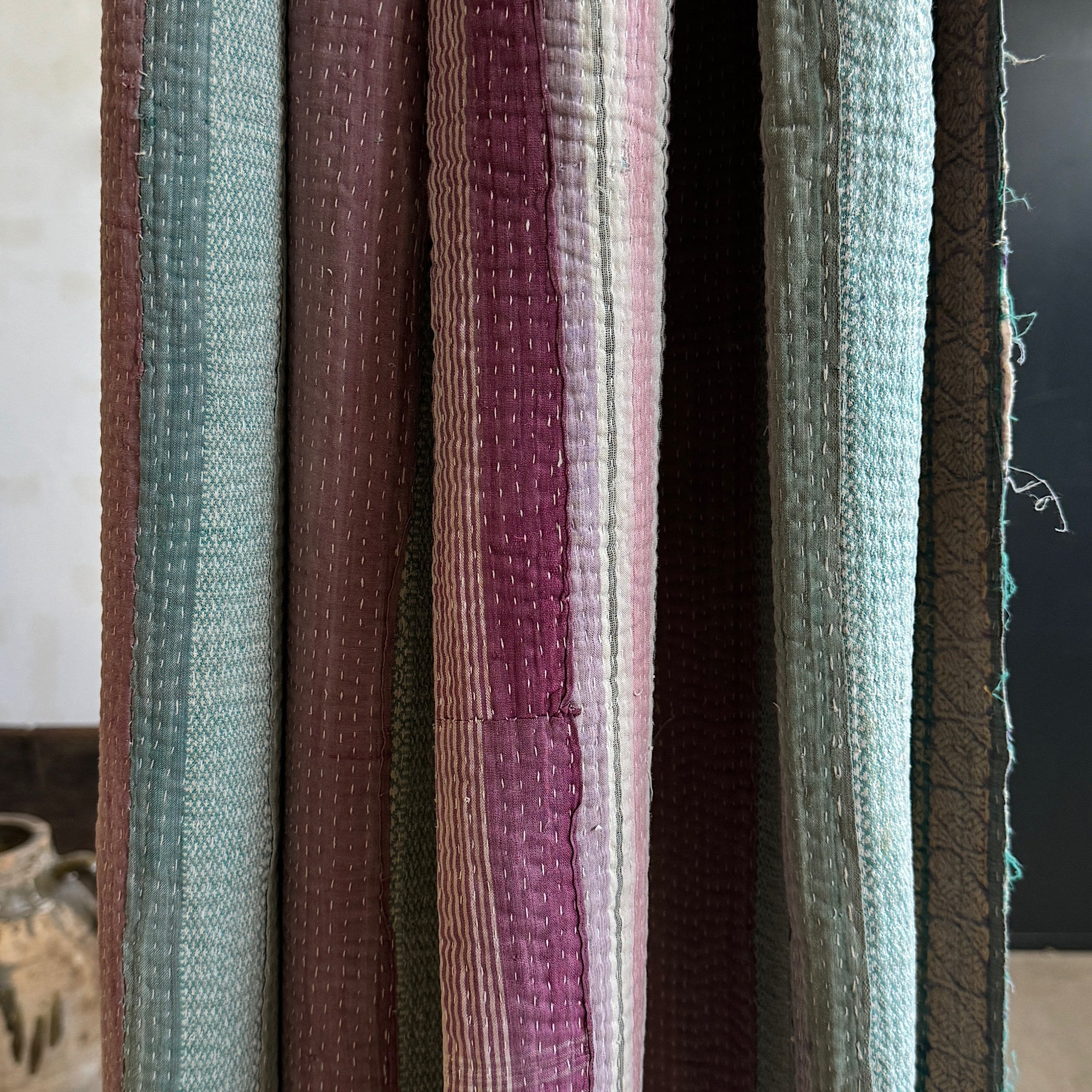 Kantha - Couvre-lit ancien fait-main n°1