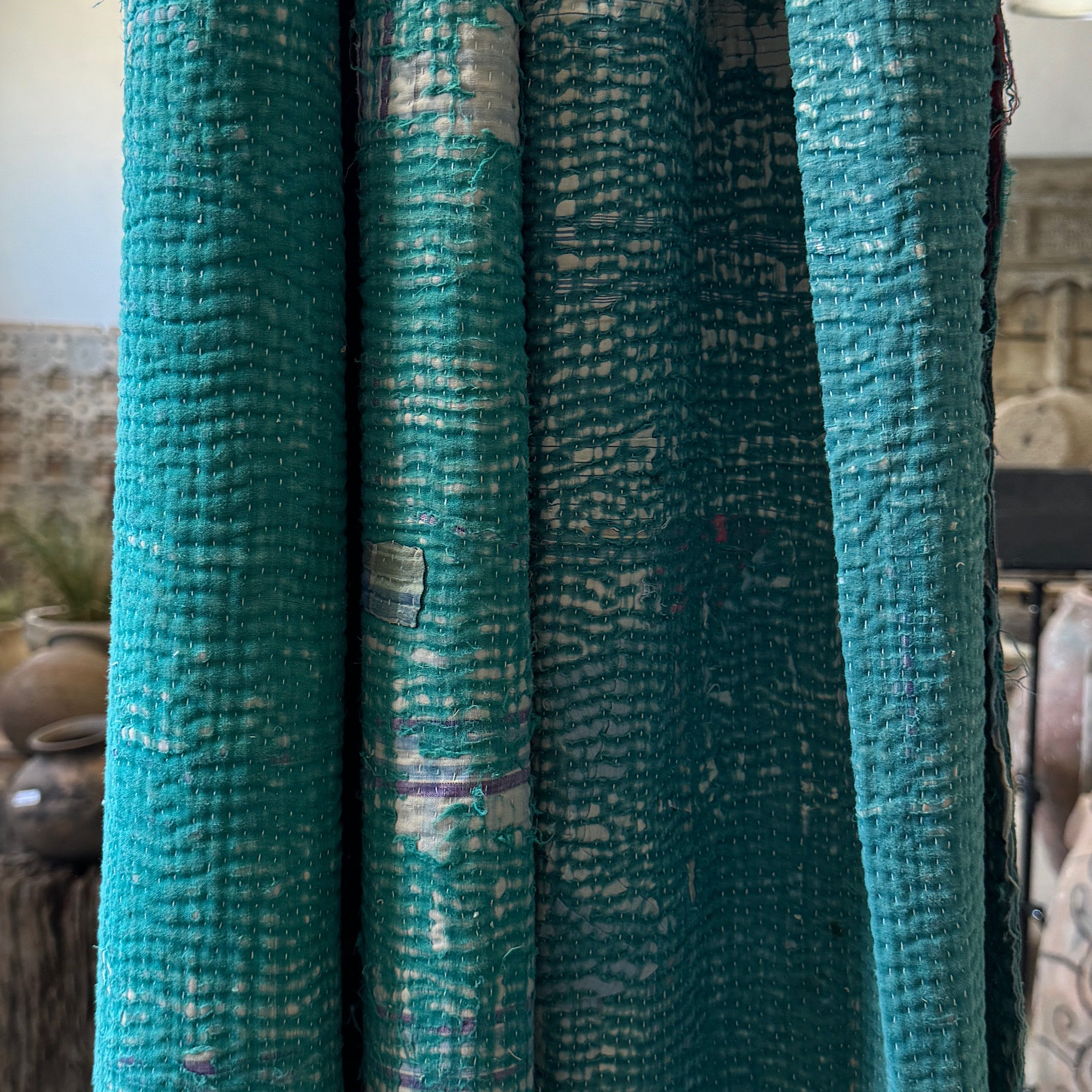 Kantha - Couvre-lit ancien fait-main n°1