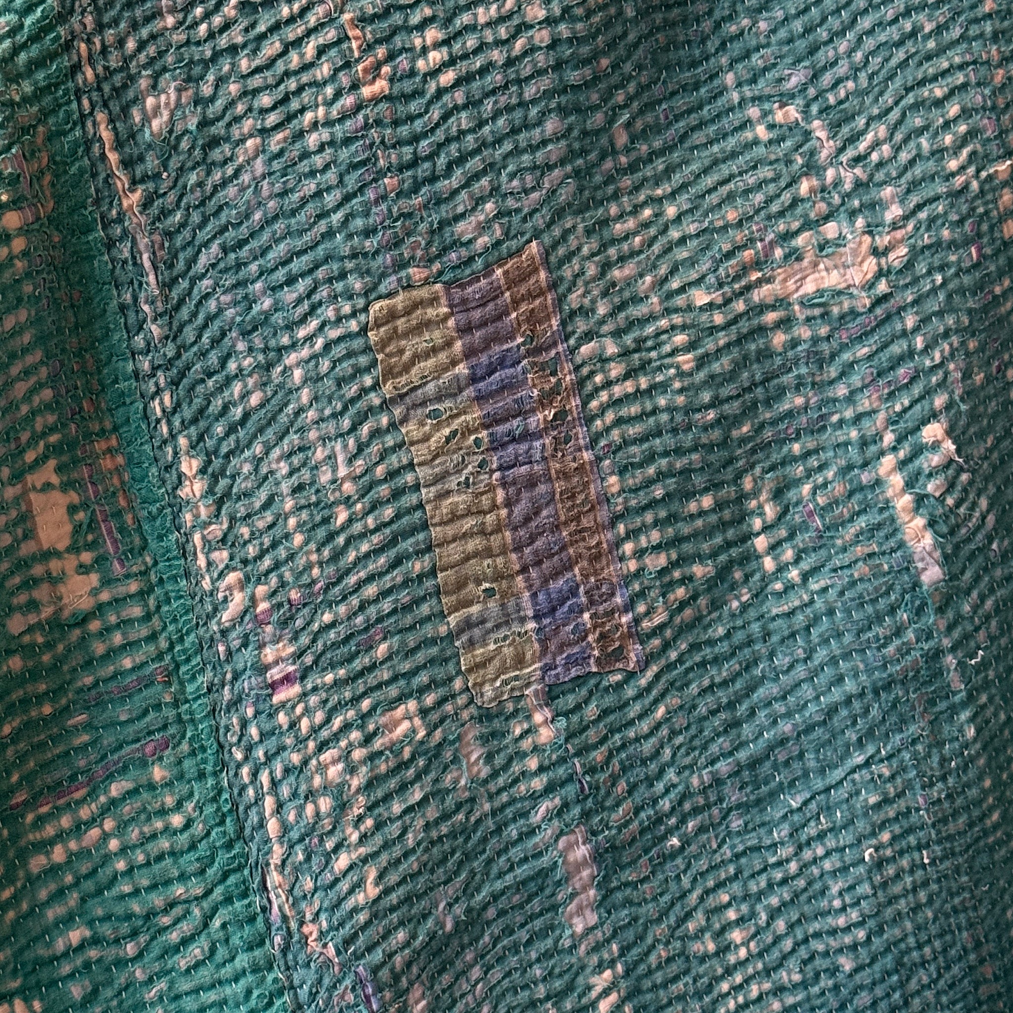 Kantha - Couvre-lit ancien fait-main n°1