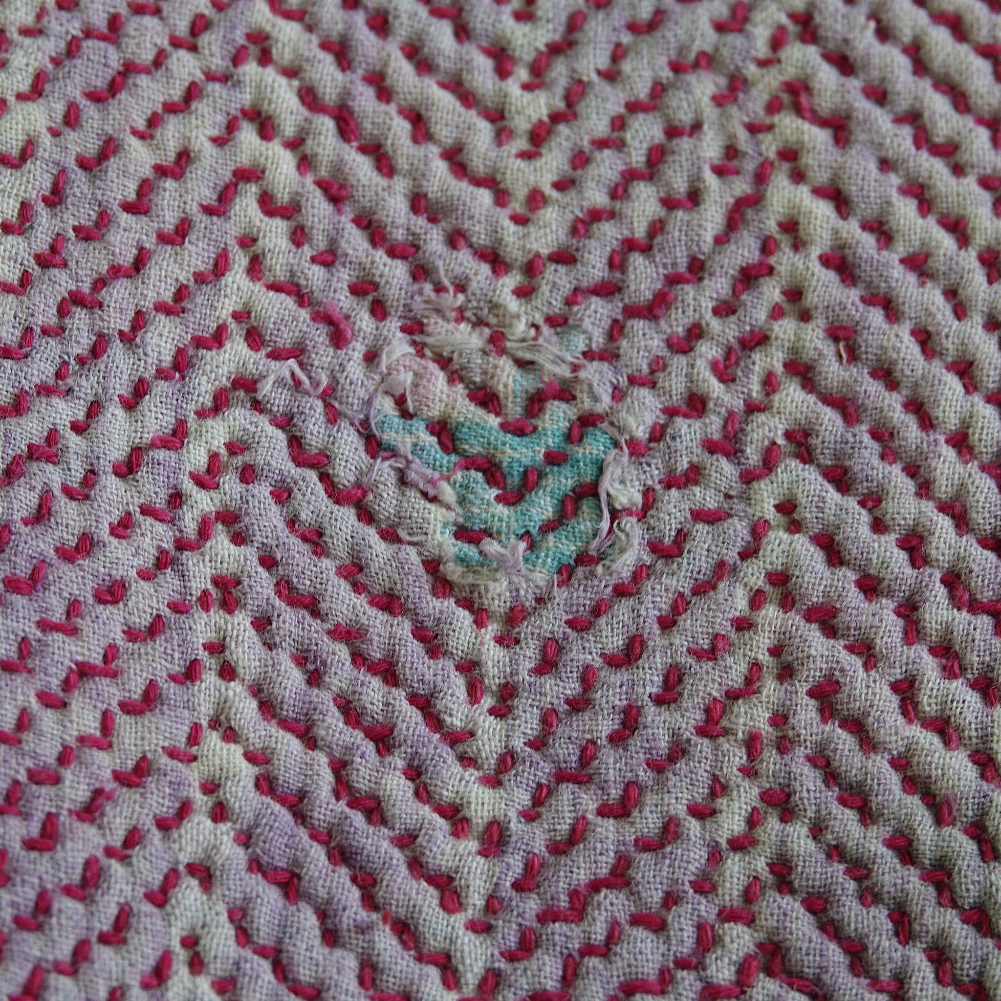 Kantha - Couvre-lit ancien fait-main n°6