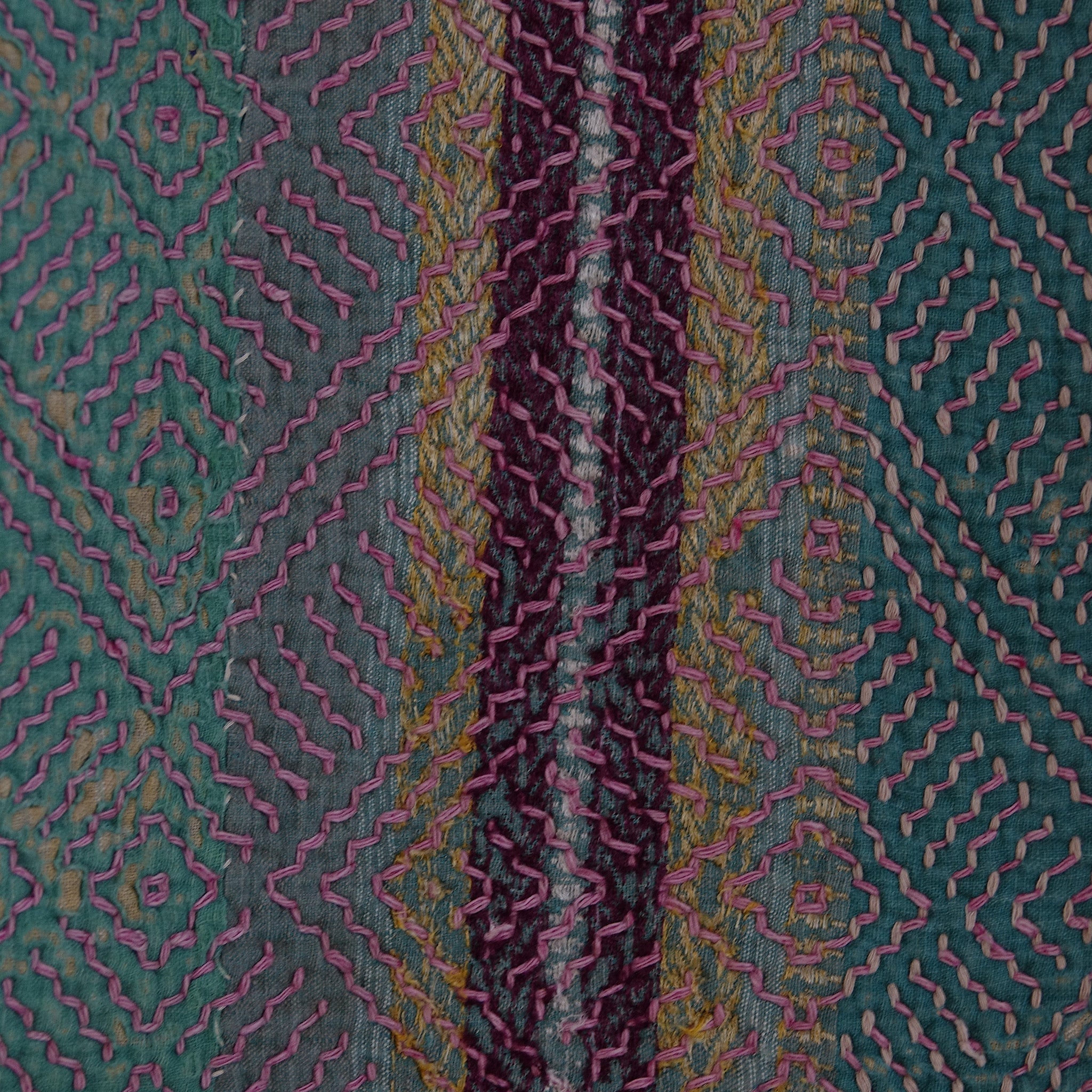 Kantha - Couvre-lit ancien fait-main n°9