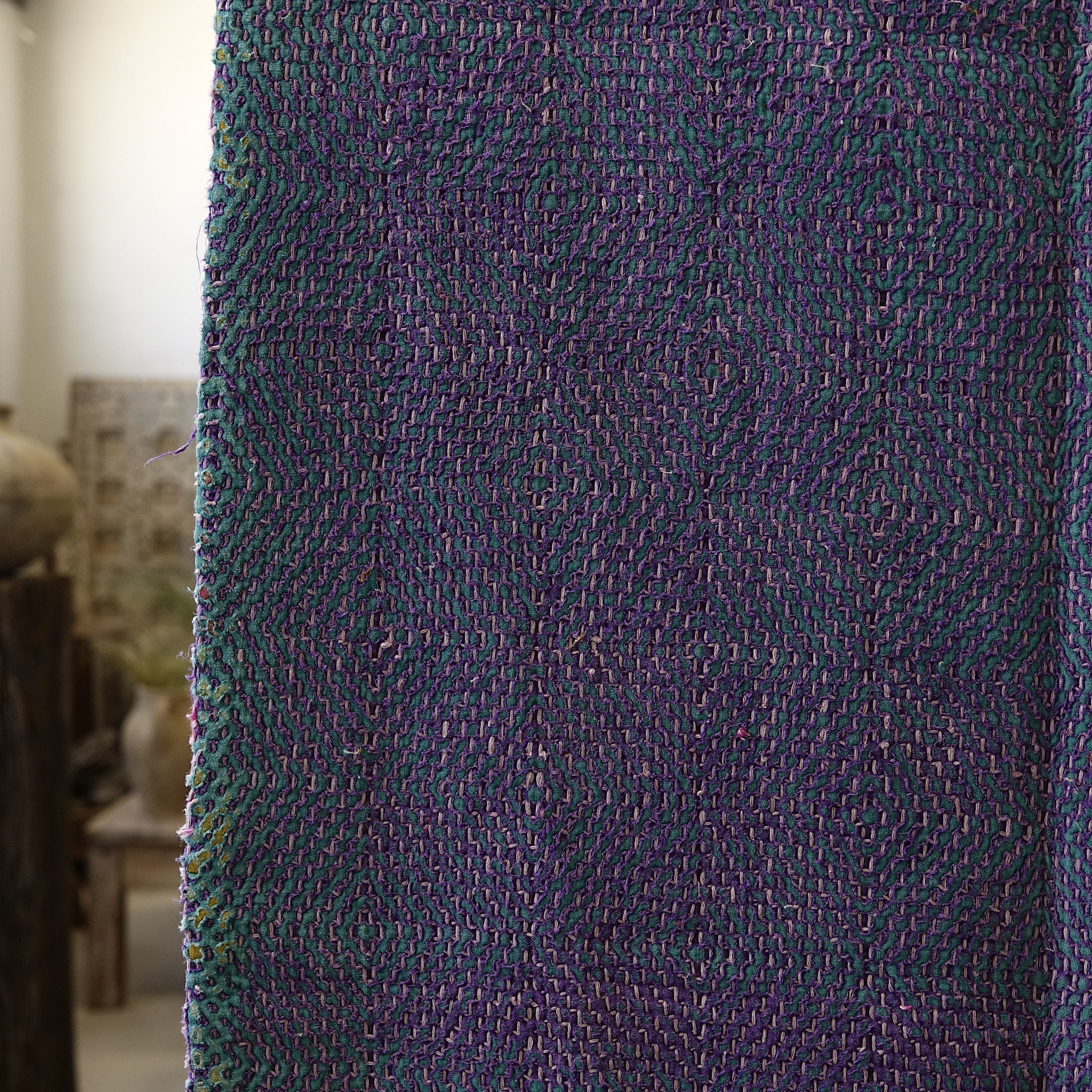 Kantha - Couvre-lit ancien fait-main n°10