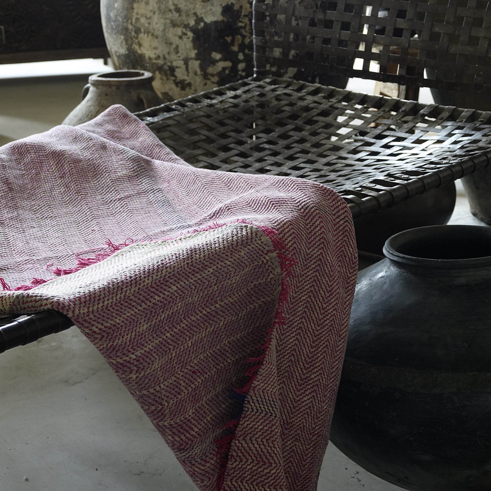 Kantha - Couvre-lit ancien fait-main n°6