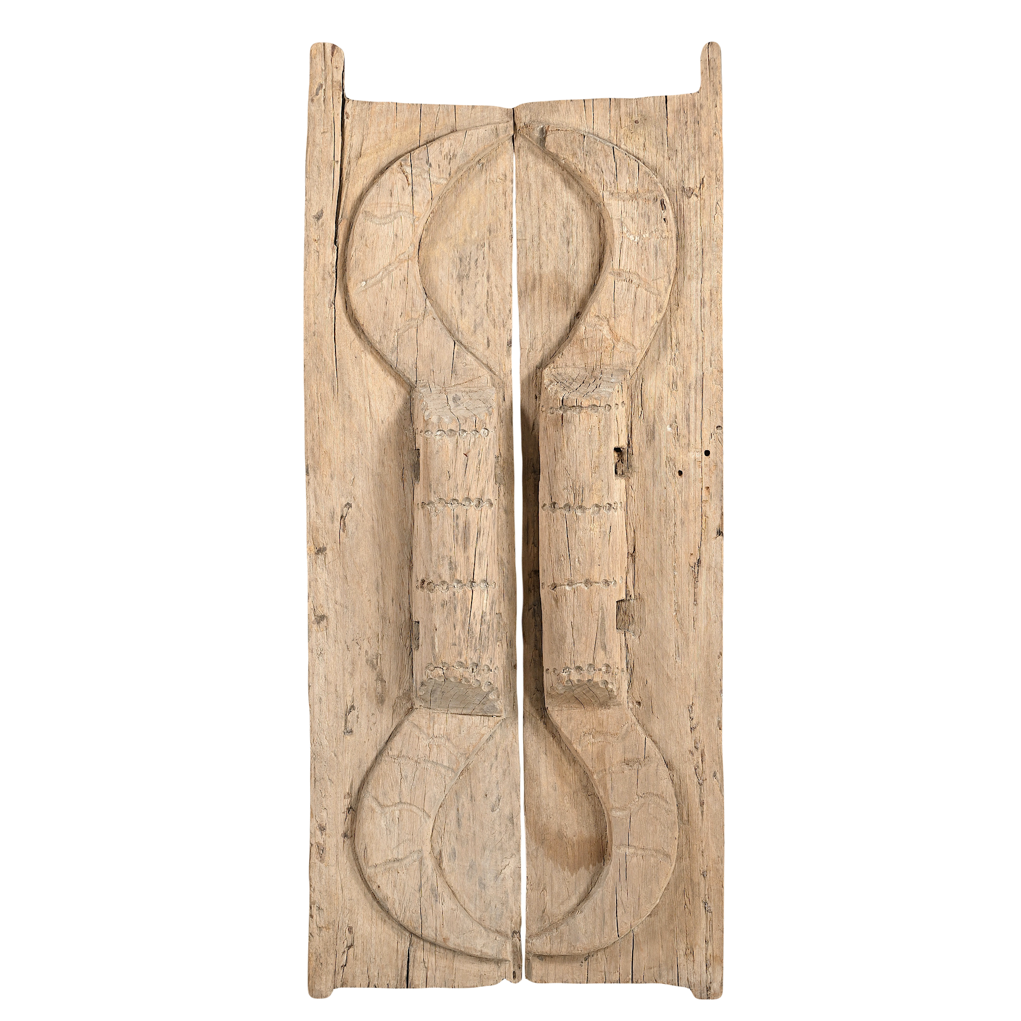 Tuimei - Porte tribale du Nagaland en bois massif