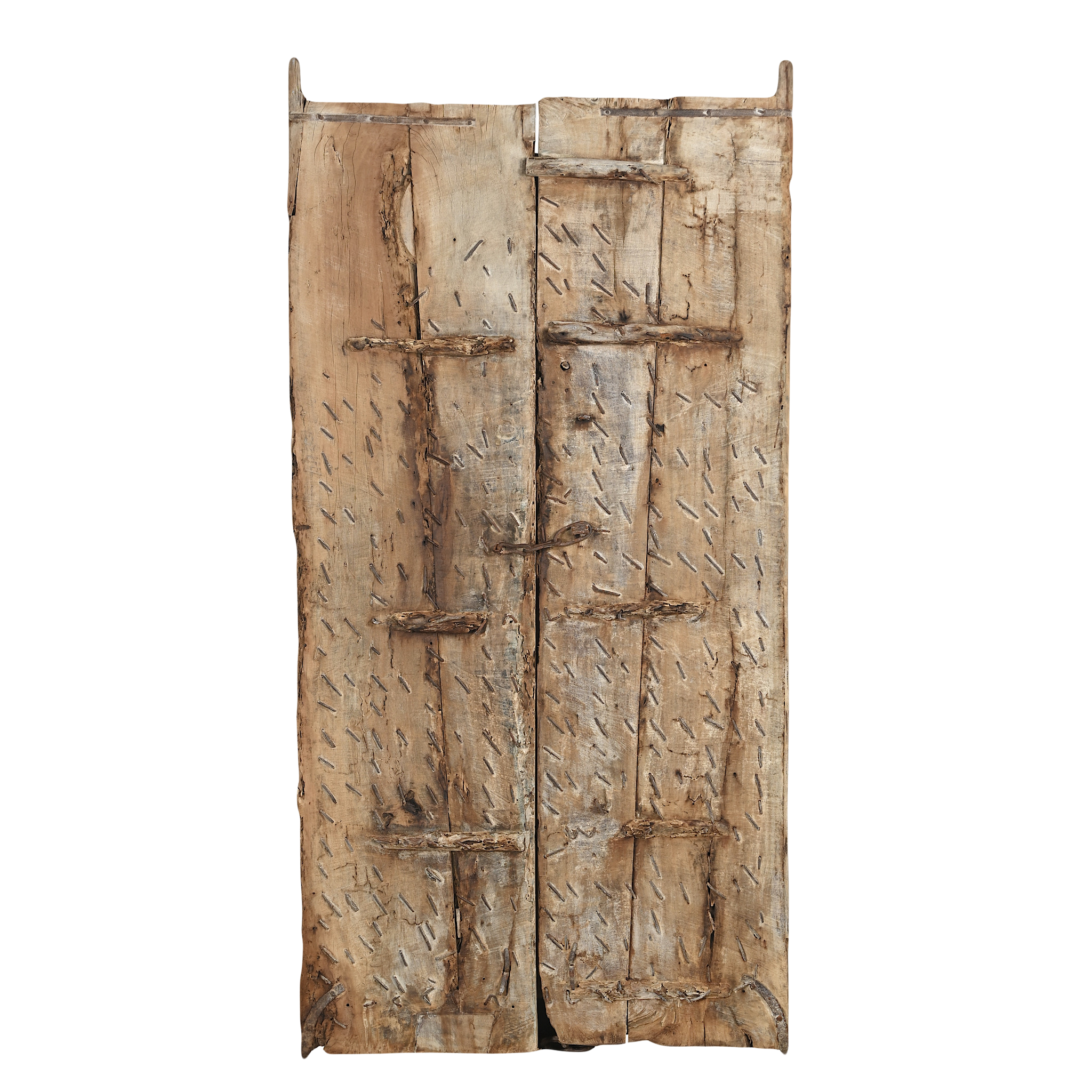 Nandra - Ancienne porte indienne en bois massif n°1