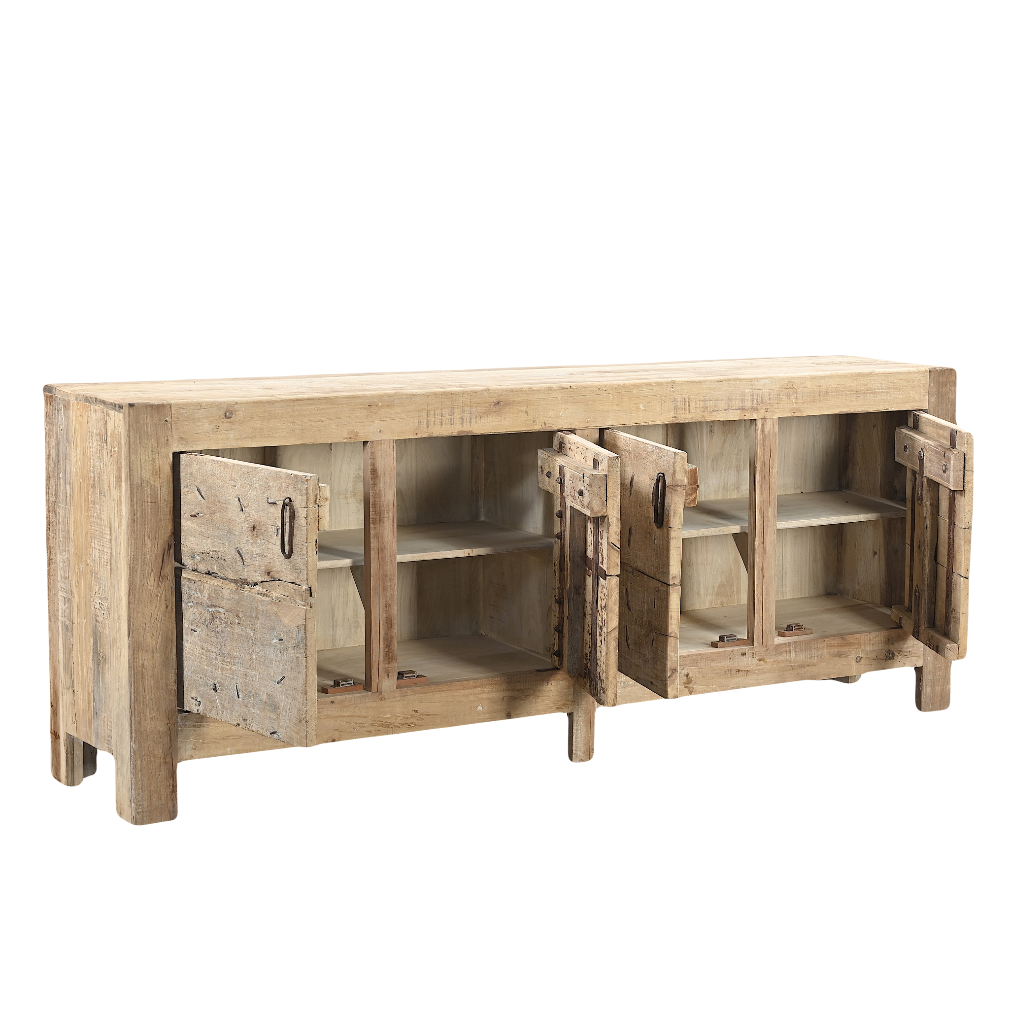 Ashta - Buffet quatre portes en bois massif n°2