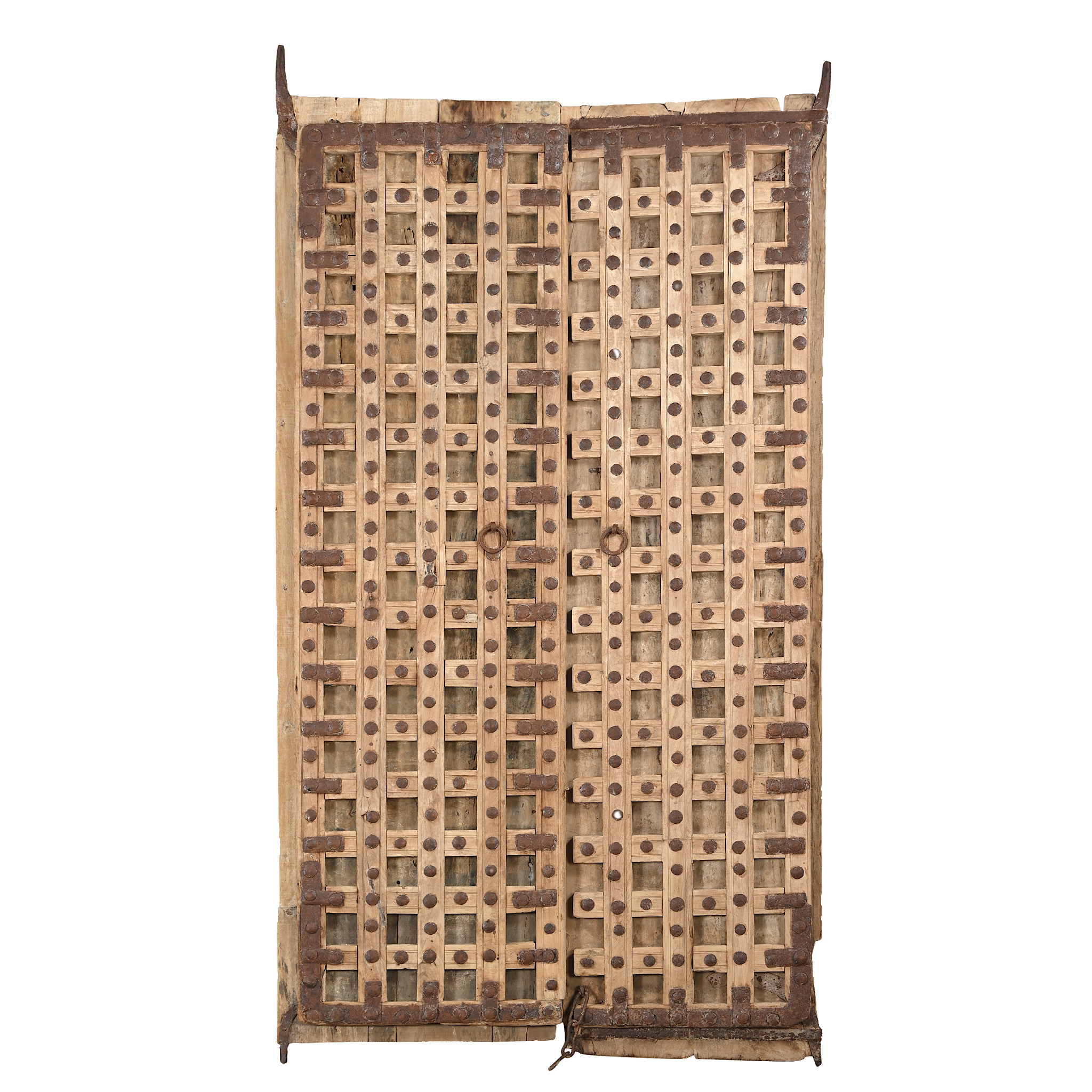 Nandra - Ancienne porte indienne en bois massif n°2