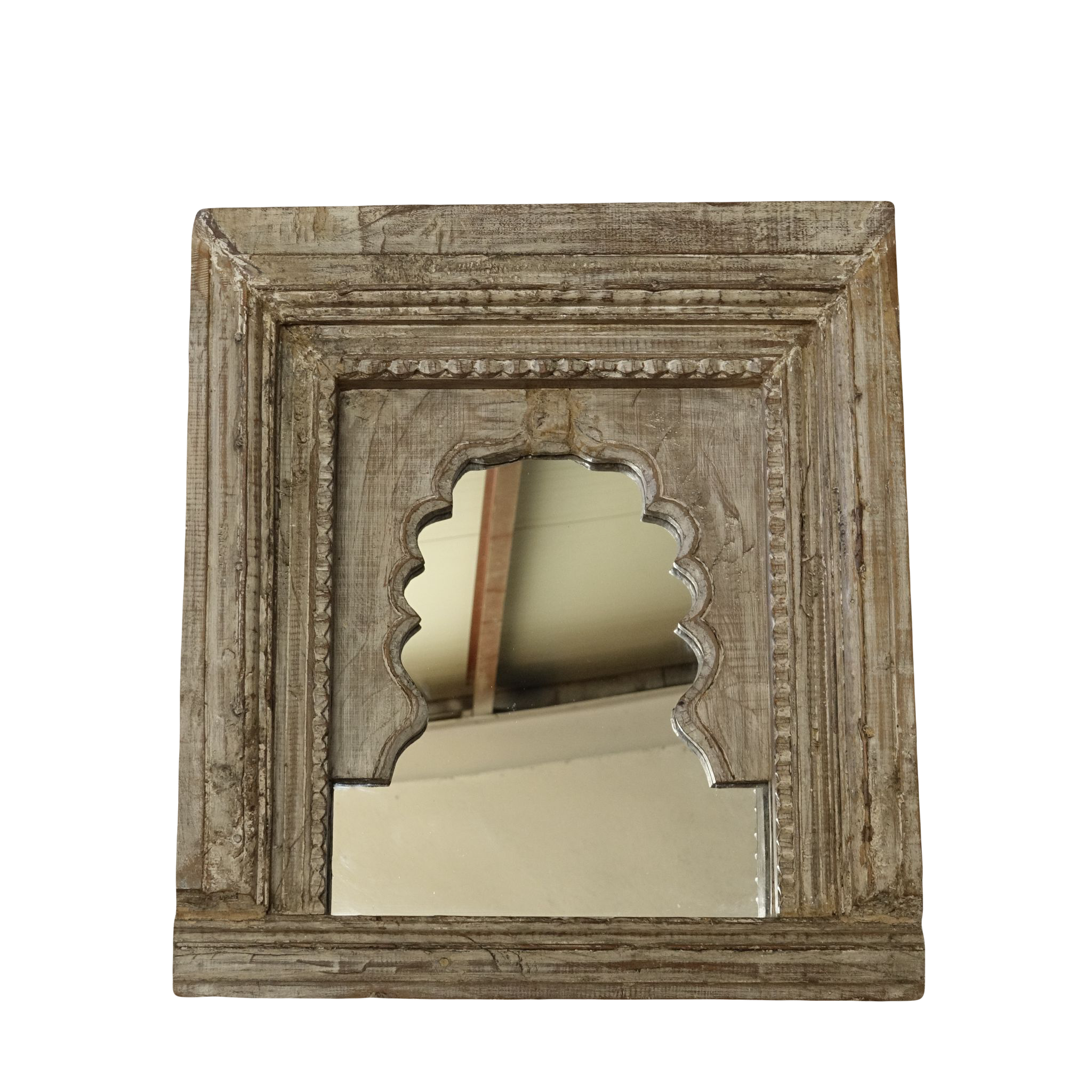 Jharokha - Miroir indien en bois sculpté n°4