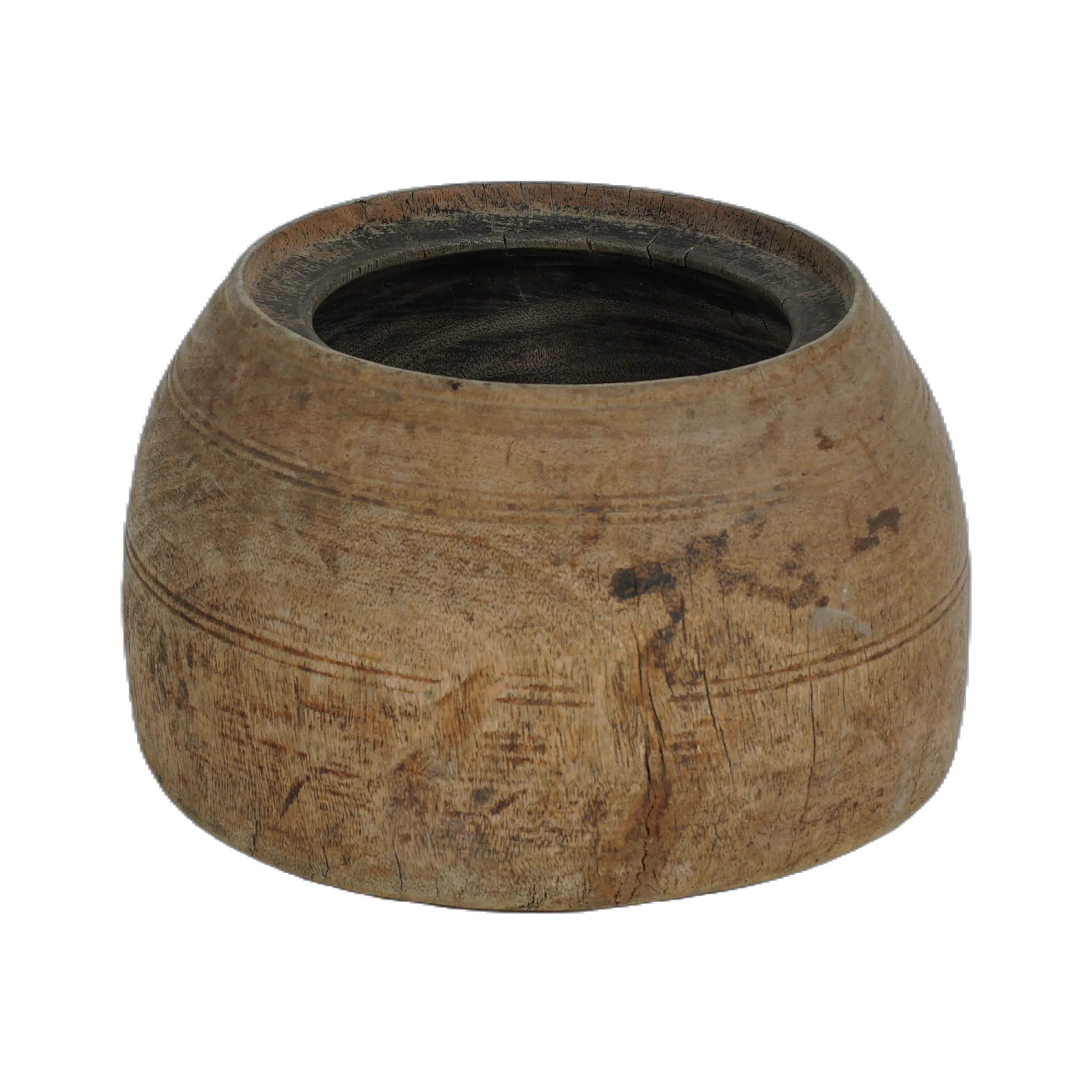 Mana - Pot ancien en bois n°31 - vue 2