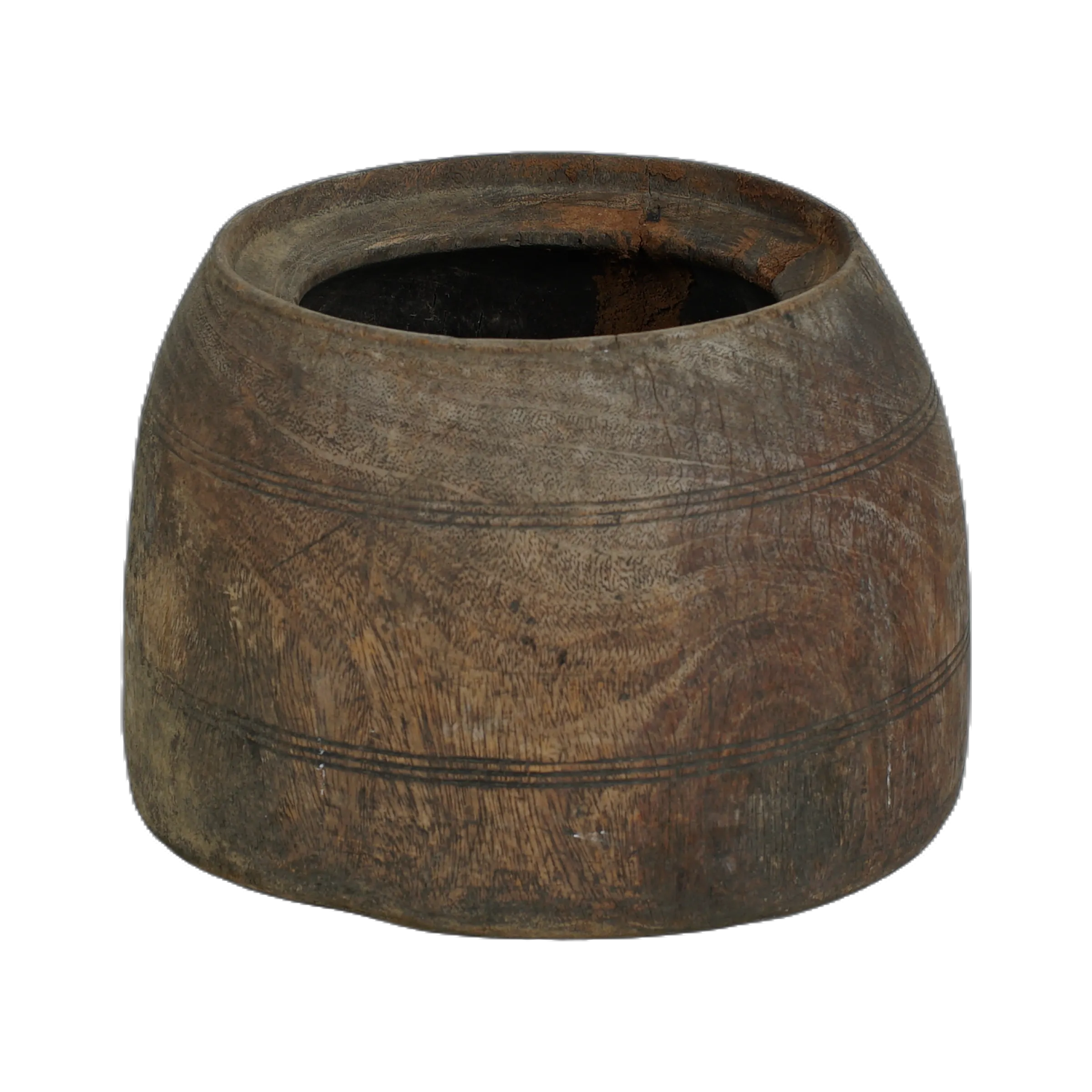 Mana - Pot ancien en bois n°32 - vue 2