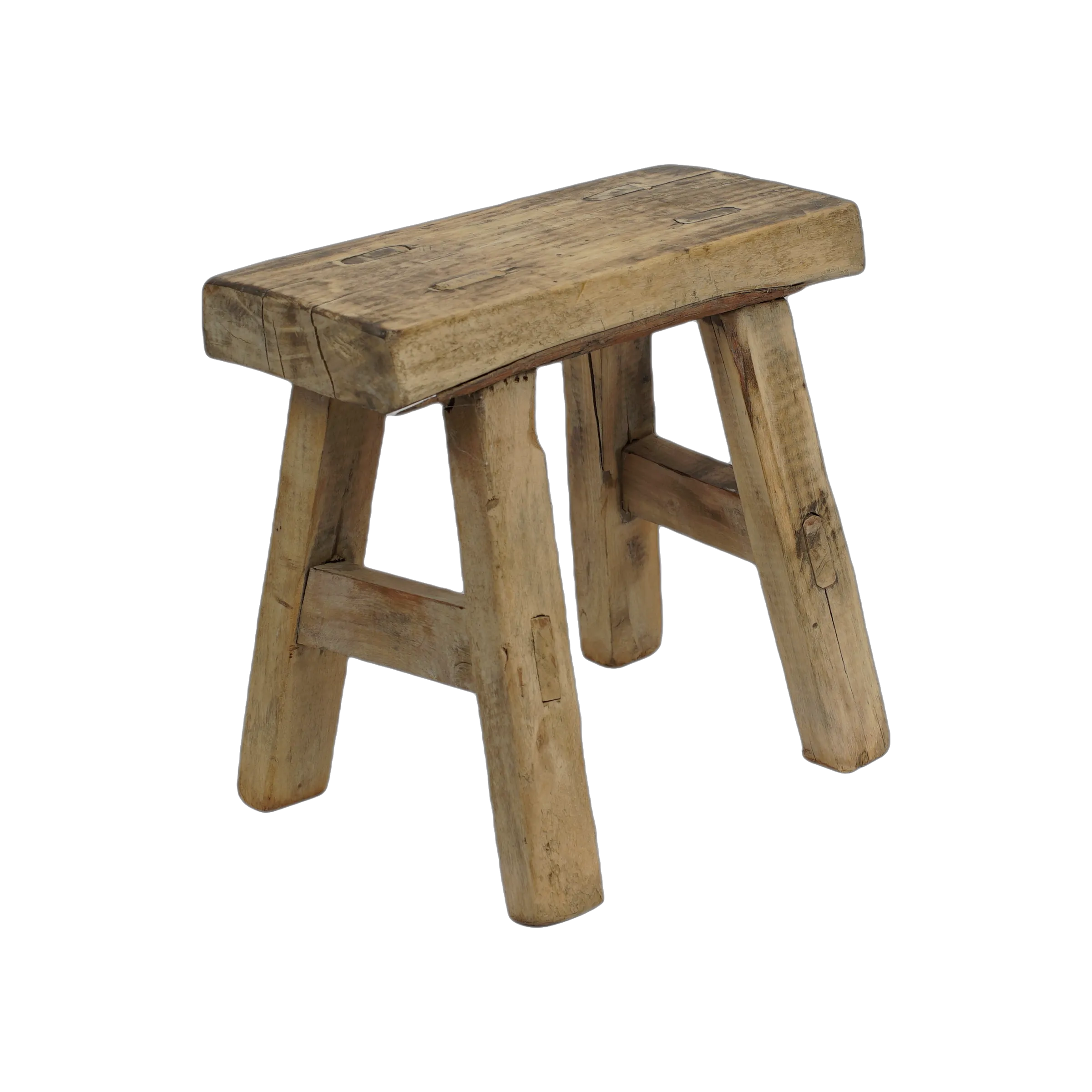 Nuo - Mini tabouret ancien en orme n°85
