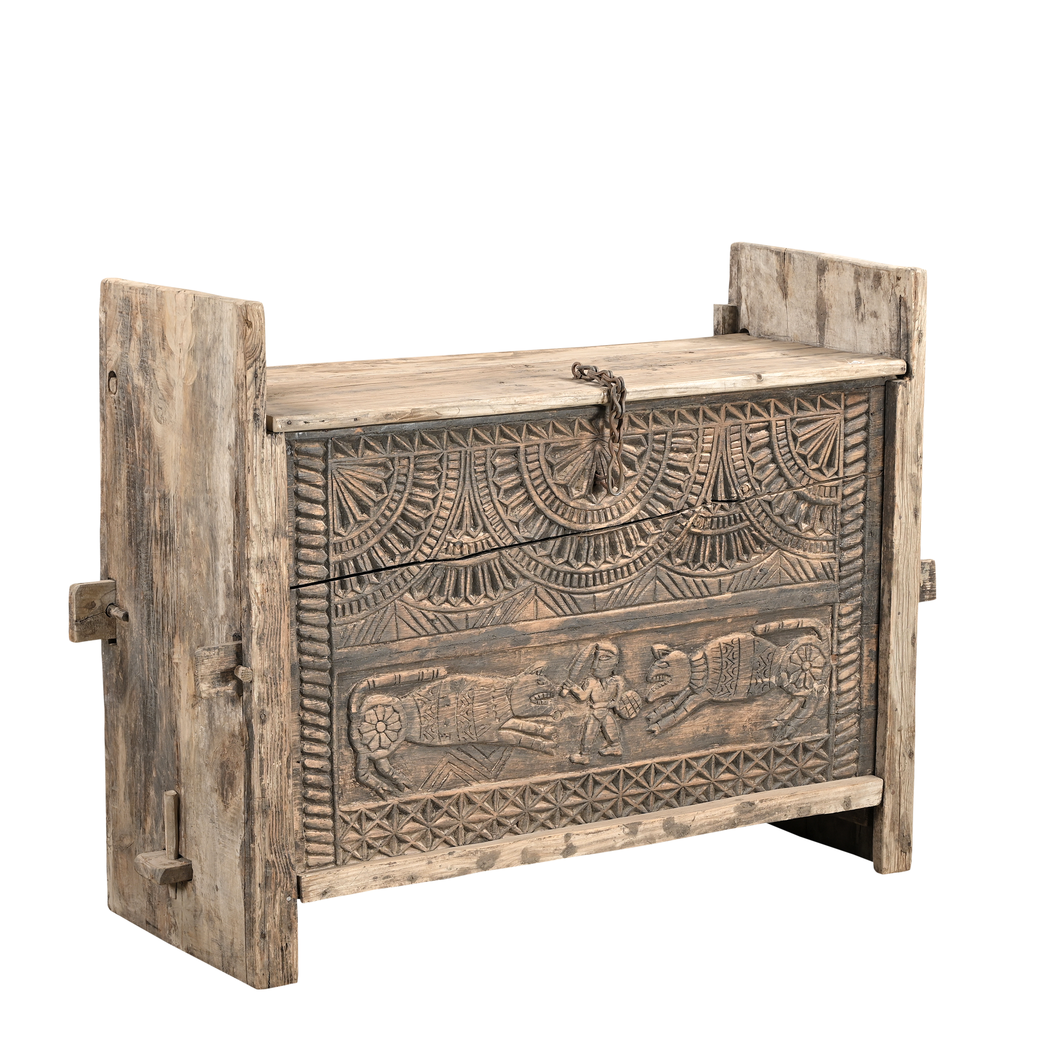 Sandook - Ancien coffre de l'Himachal n°8