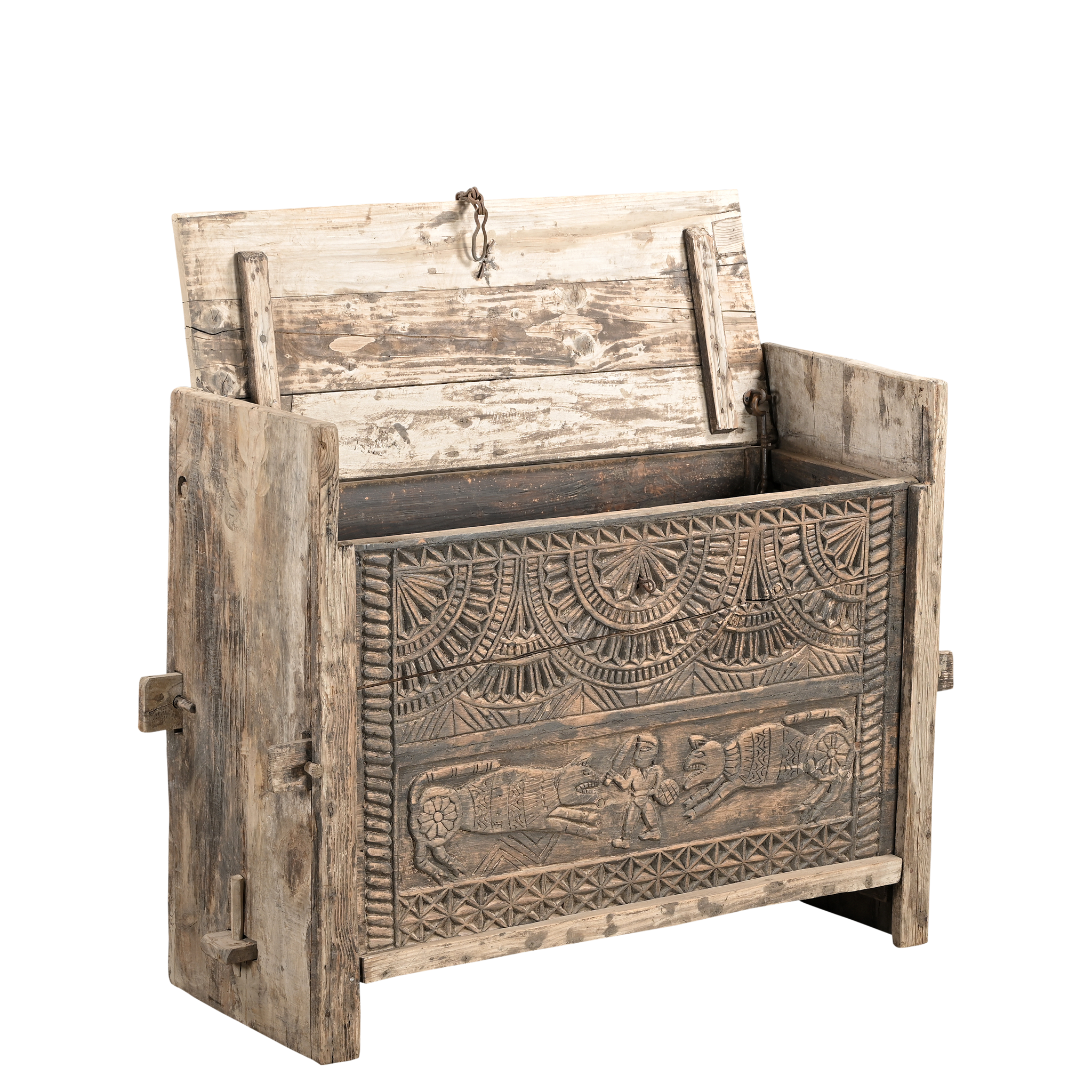 Sandook - Ancien coffre de l'Himachal n°8